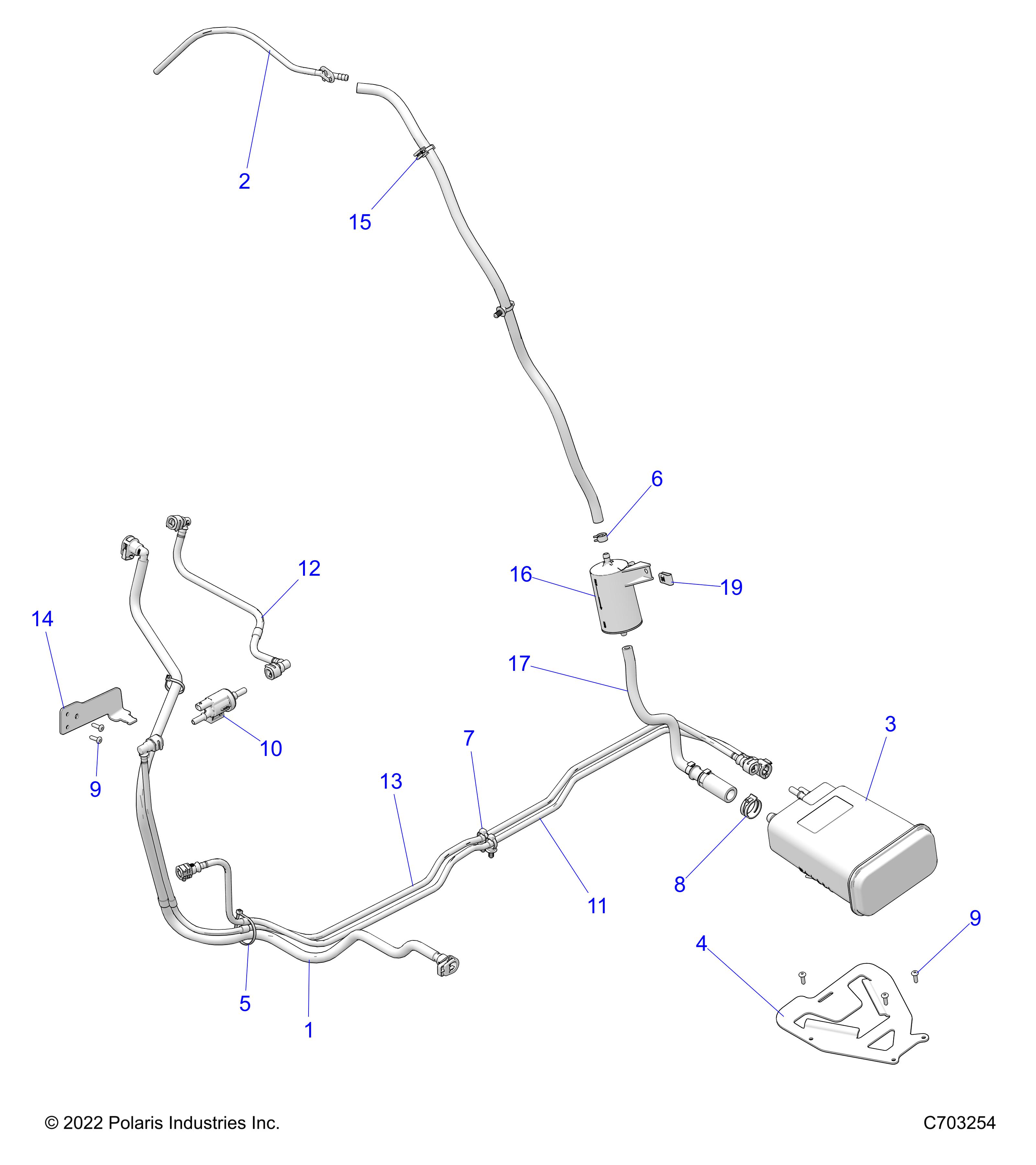 FUEL SYSTEM, FUEL LINES, EVAP - Z23RGU2KBN (C703254)