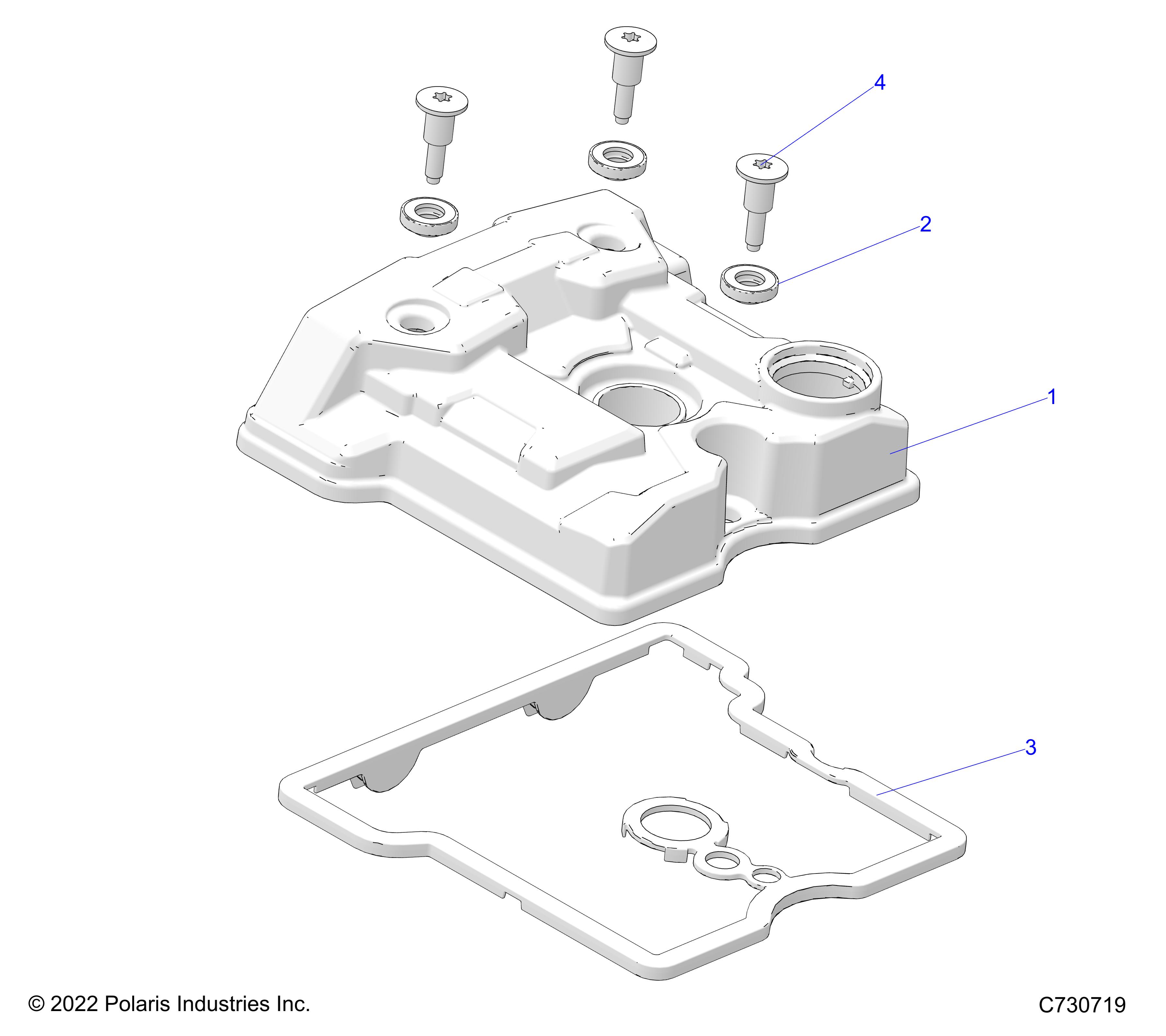 ENGINE, VALVE COVER - R23M4A57B1/EB4/B9 (C730719)