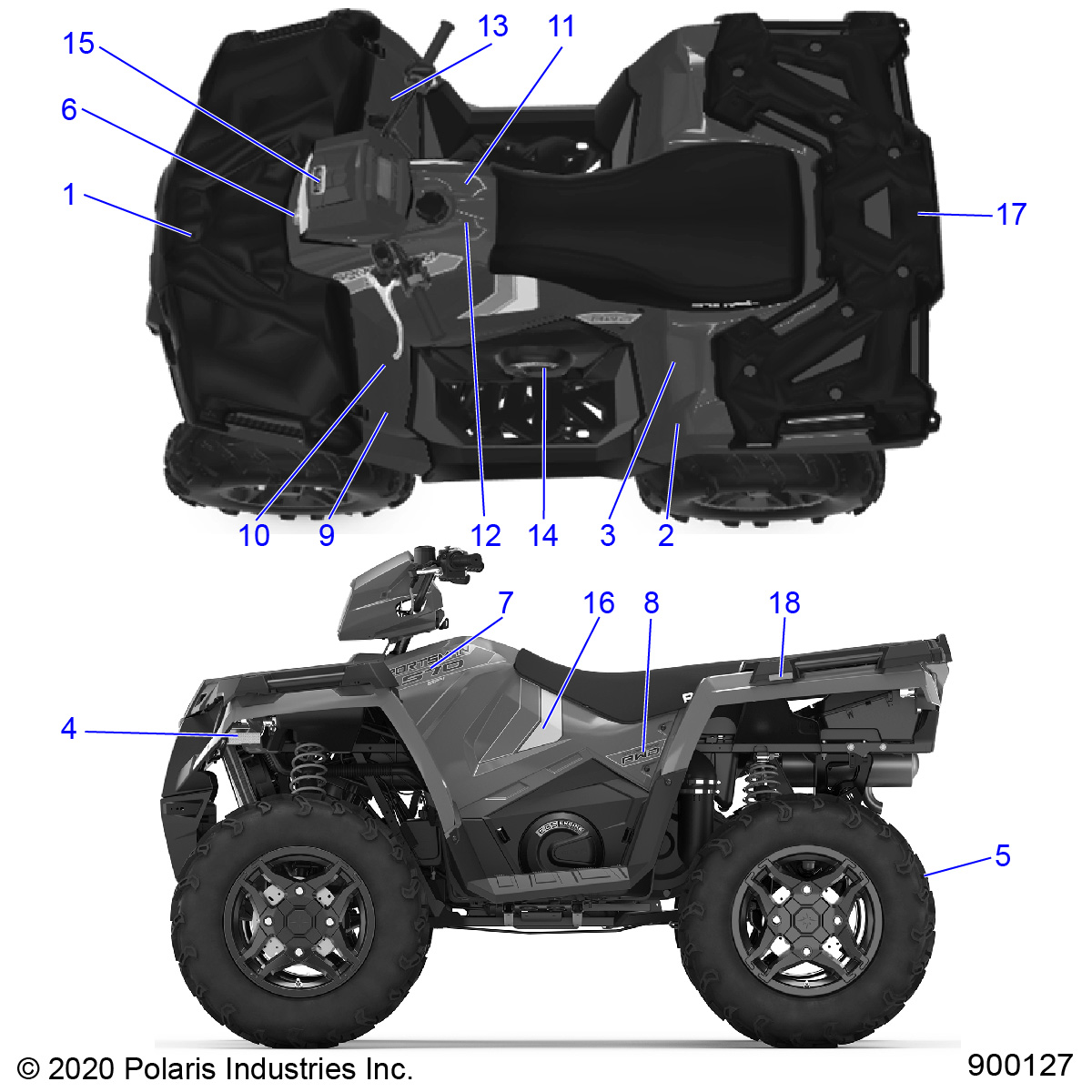 BODY, DECALS - A20SHE57AN/AF/BN/BF/Z57AX/BX (900127-01)