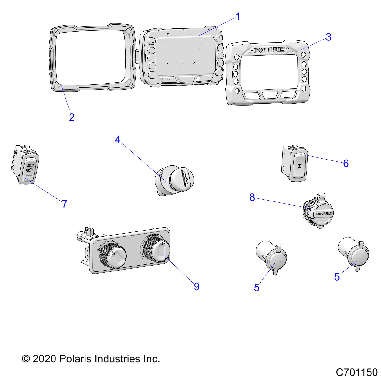 ELECTRICAL, DASH CONTROLS - R21TAU99AP/AG/BP/BG (C701150)