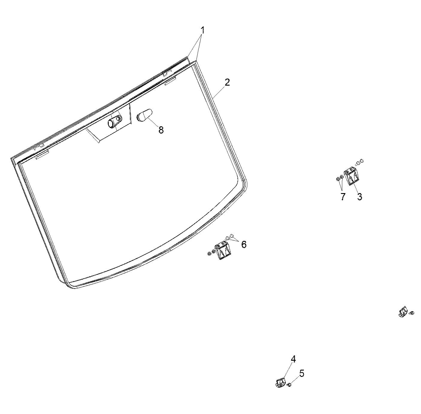 BODY, WINDSHIELD - R152DPD1AA (49BOBCATWINDSHIELD13900DH)