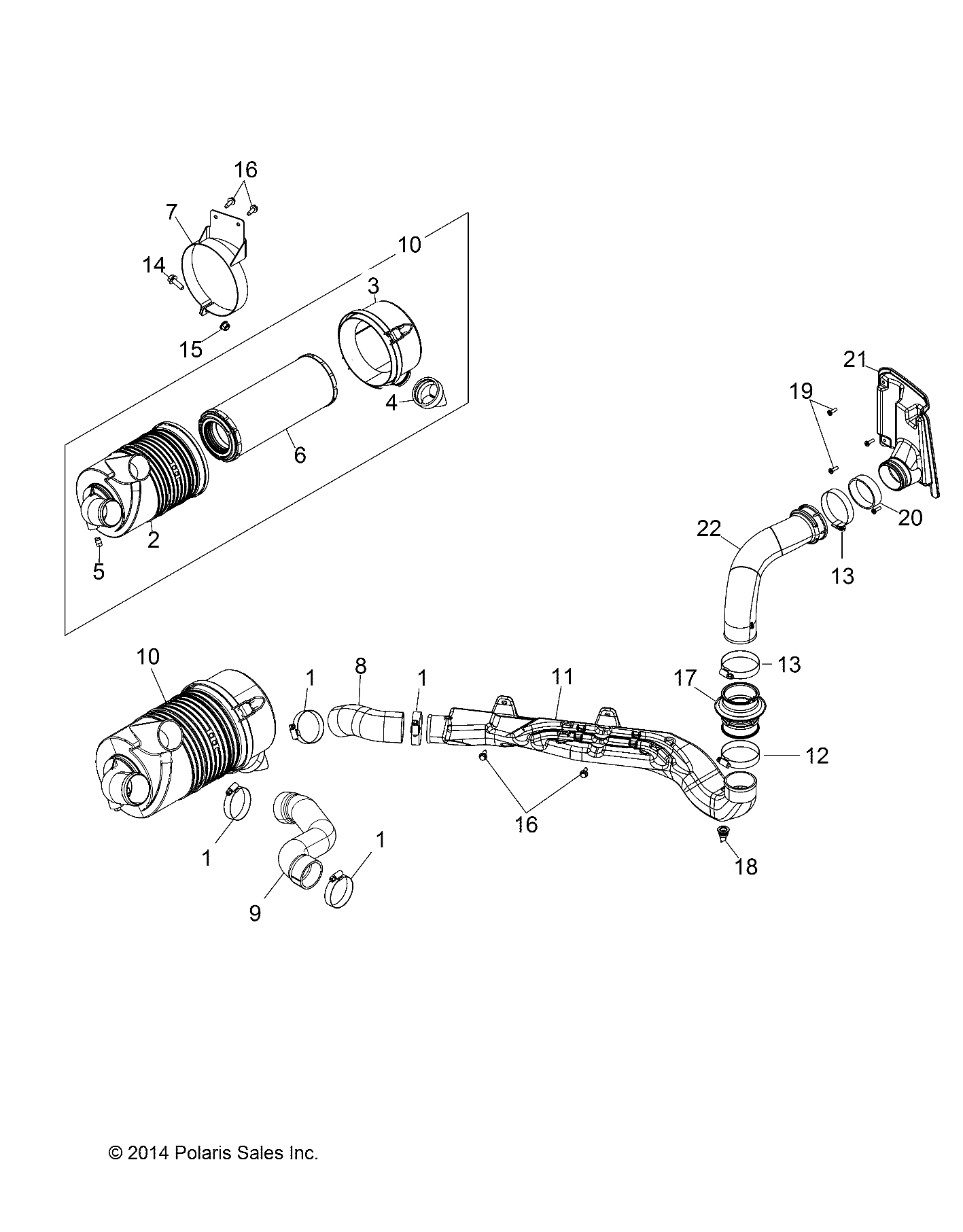 ENGINE, AIR INTAKE SYSTEM - R151DPD1AA/2D (49BRUTUSAIRBOX15)