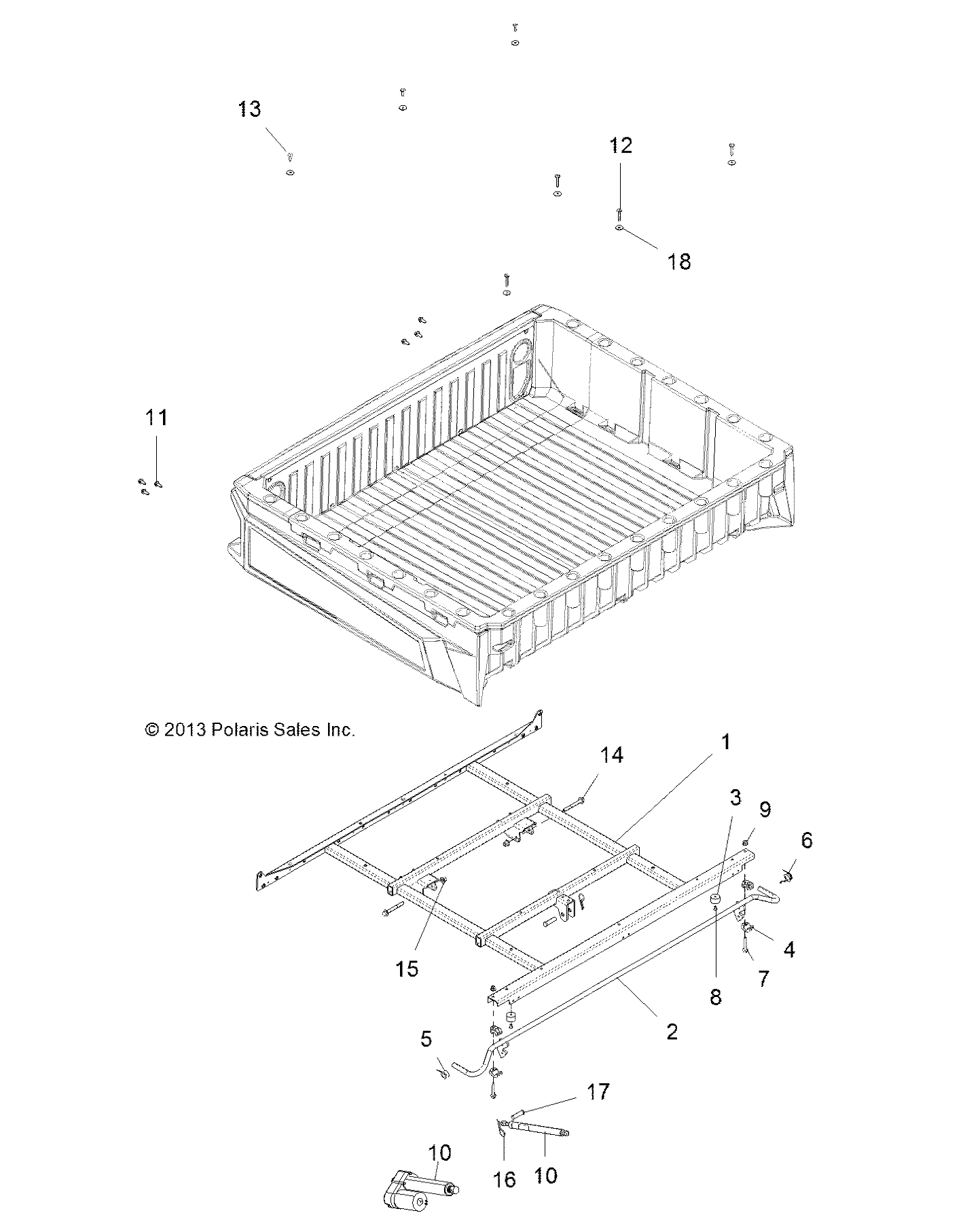 BODY, BOX MOUNTING AND LATCH - R141D9JDA/2D9JDA (49BRUTUSBOXMTG13)