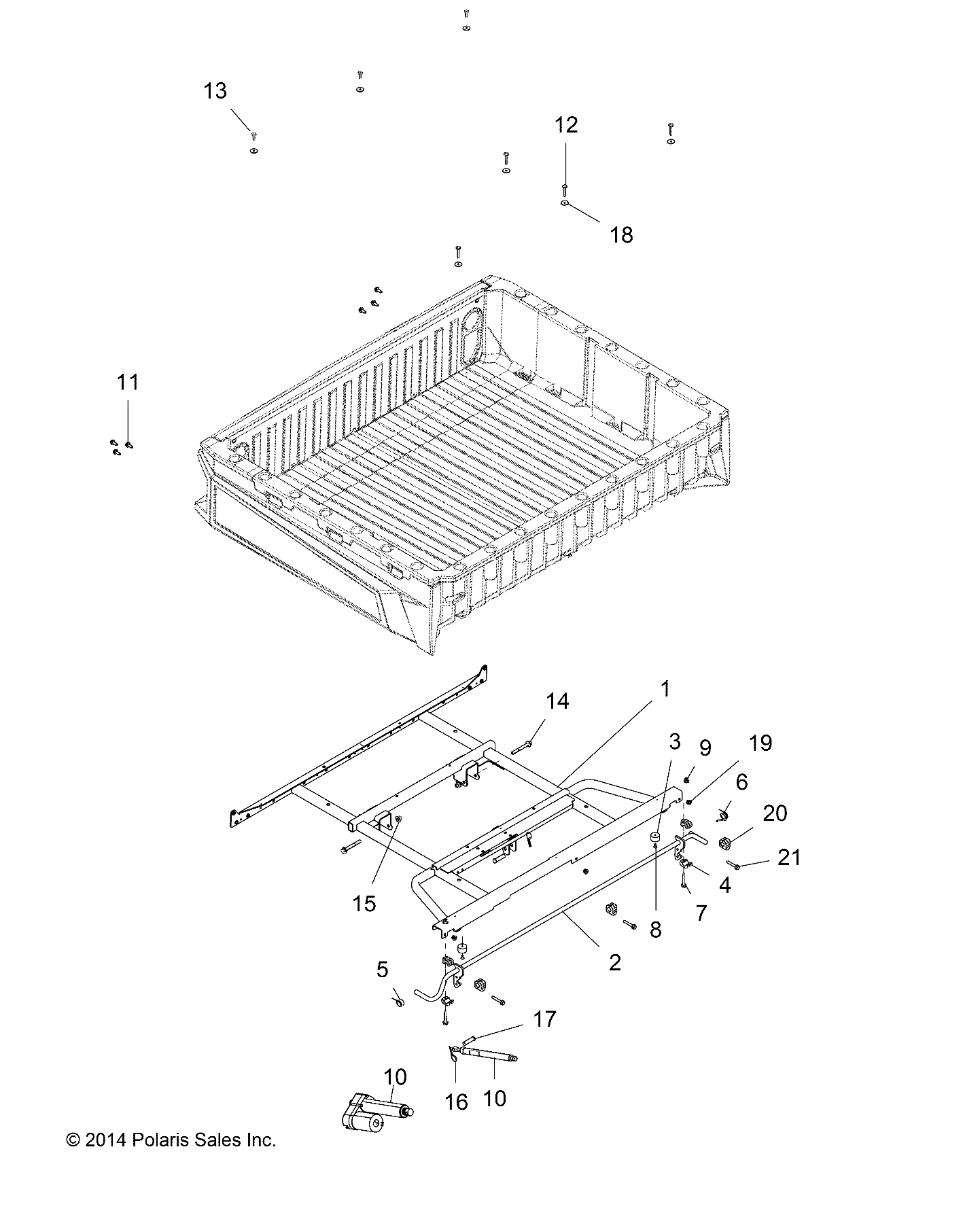 BODY, BOX MOUNTING AND LATCH - R16B1PD1AA/2P (49BRUTUSBOXMTG15)