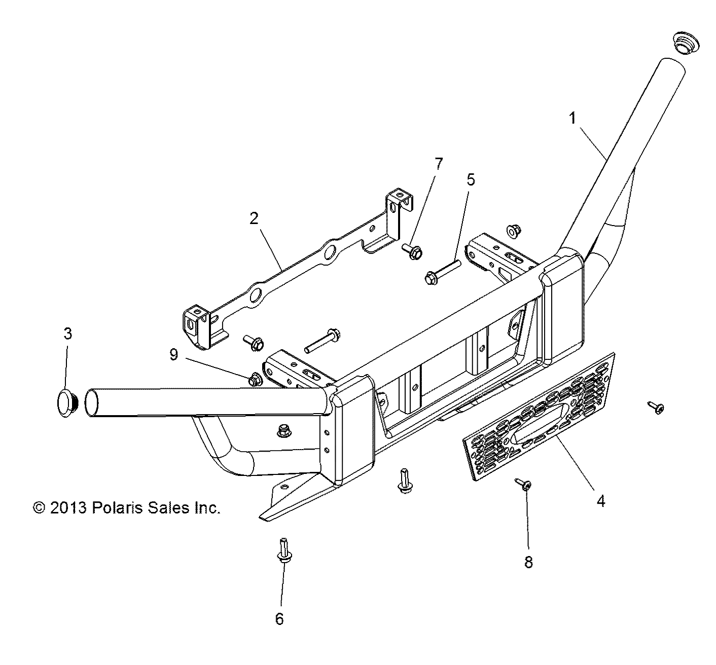 CHASSIS, BUMPER, FRONT - R151DPD1AA/2D (49BRUTUSBUMPERFRT13D)