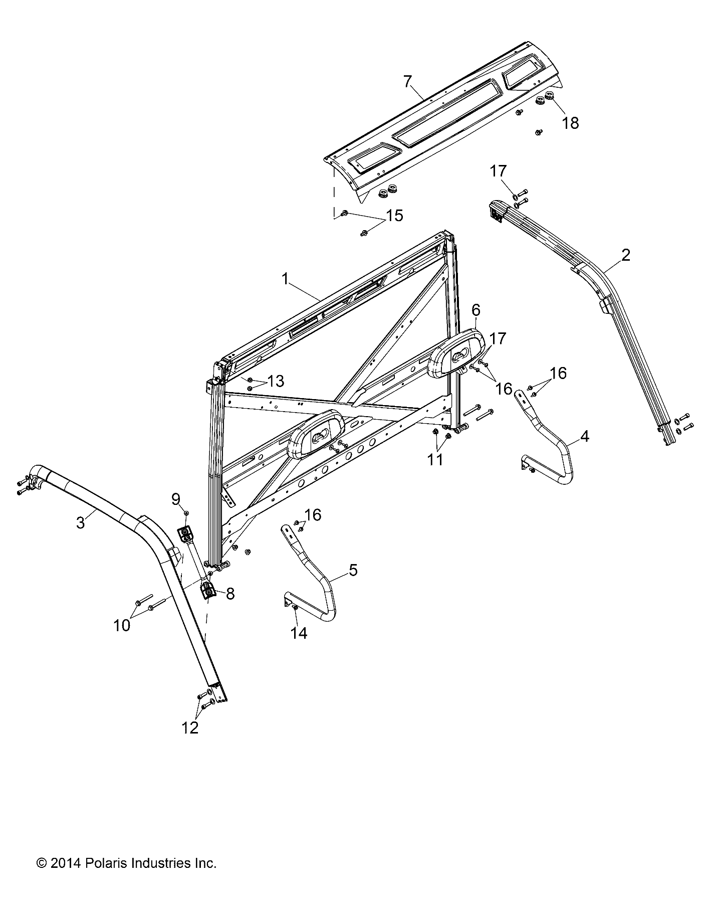 CHASSIS, CAB FRAME - R151DPD1AA/2D (49BRUTUSCAB15)