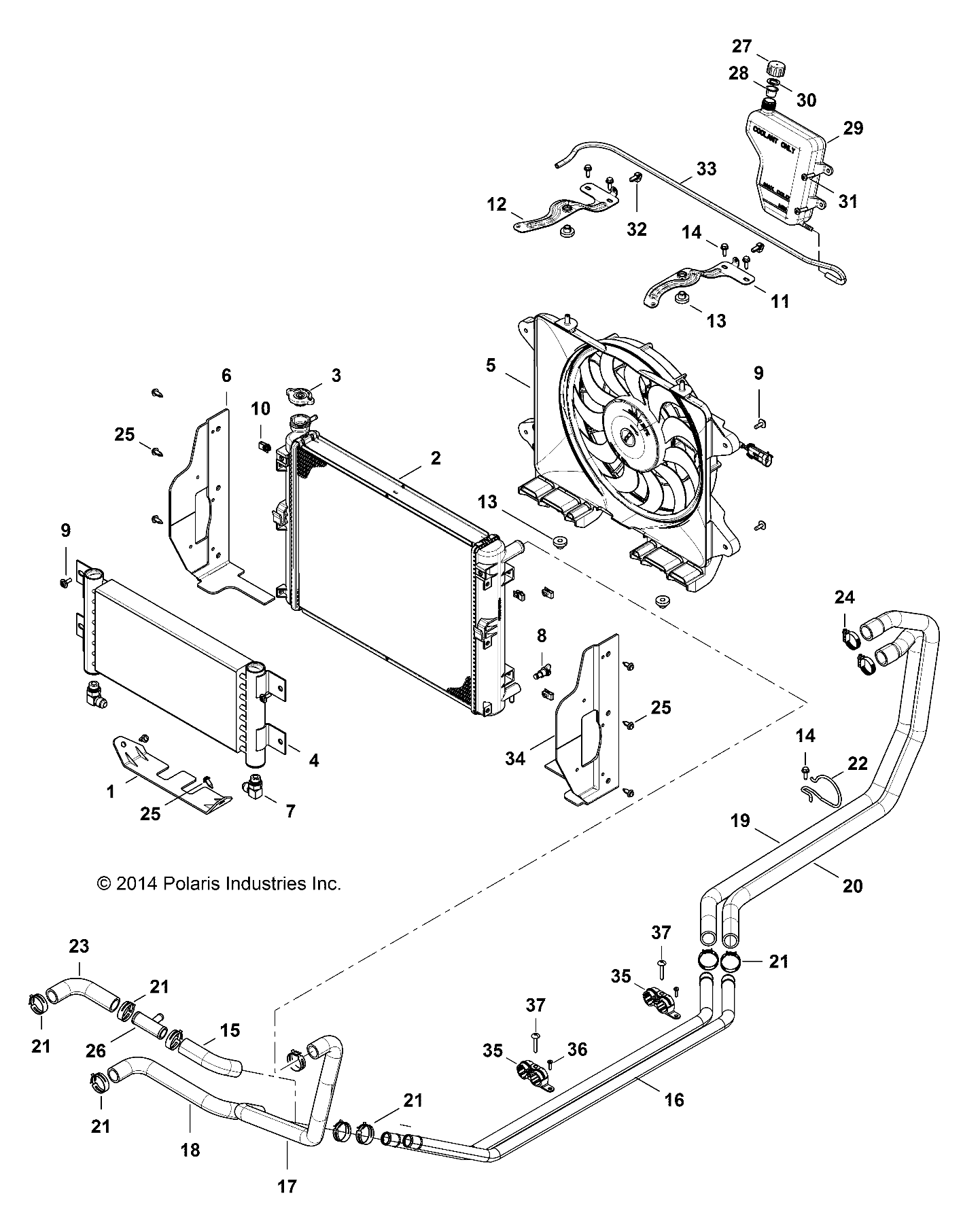 ENGINE, COOLING SYSTEM - R141D9JDA/2D9JDA (49BRUTUSCOOL13)