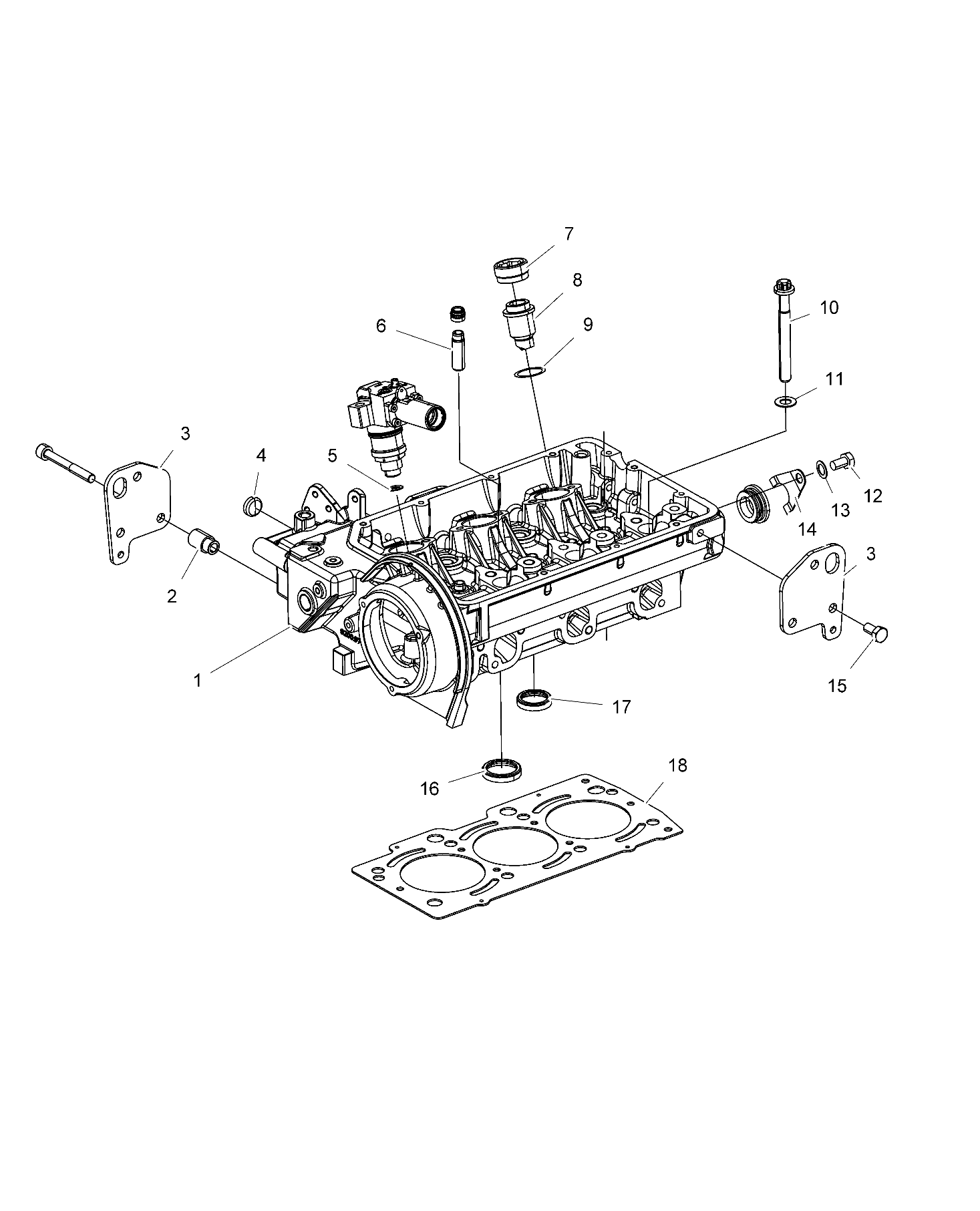 ENGINE, CYLINDER HEAD and PRECOMBUSTION CHAMBER - R16B1PD1AA/2P (49BRUTUSCYLHD15DSL)