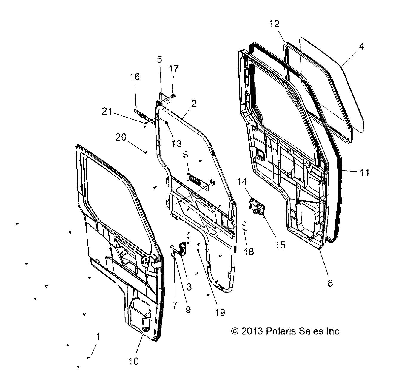 BODY, DOORS - R152DPD1AA (49BRUTUSDOOR13M)