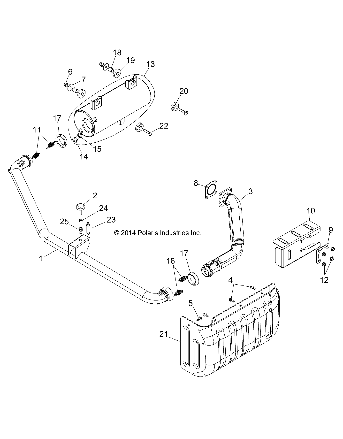 ENGINE, EXHAUST - R141D9JDA/2D9JDA (49BRUTUSEXHAUST13)