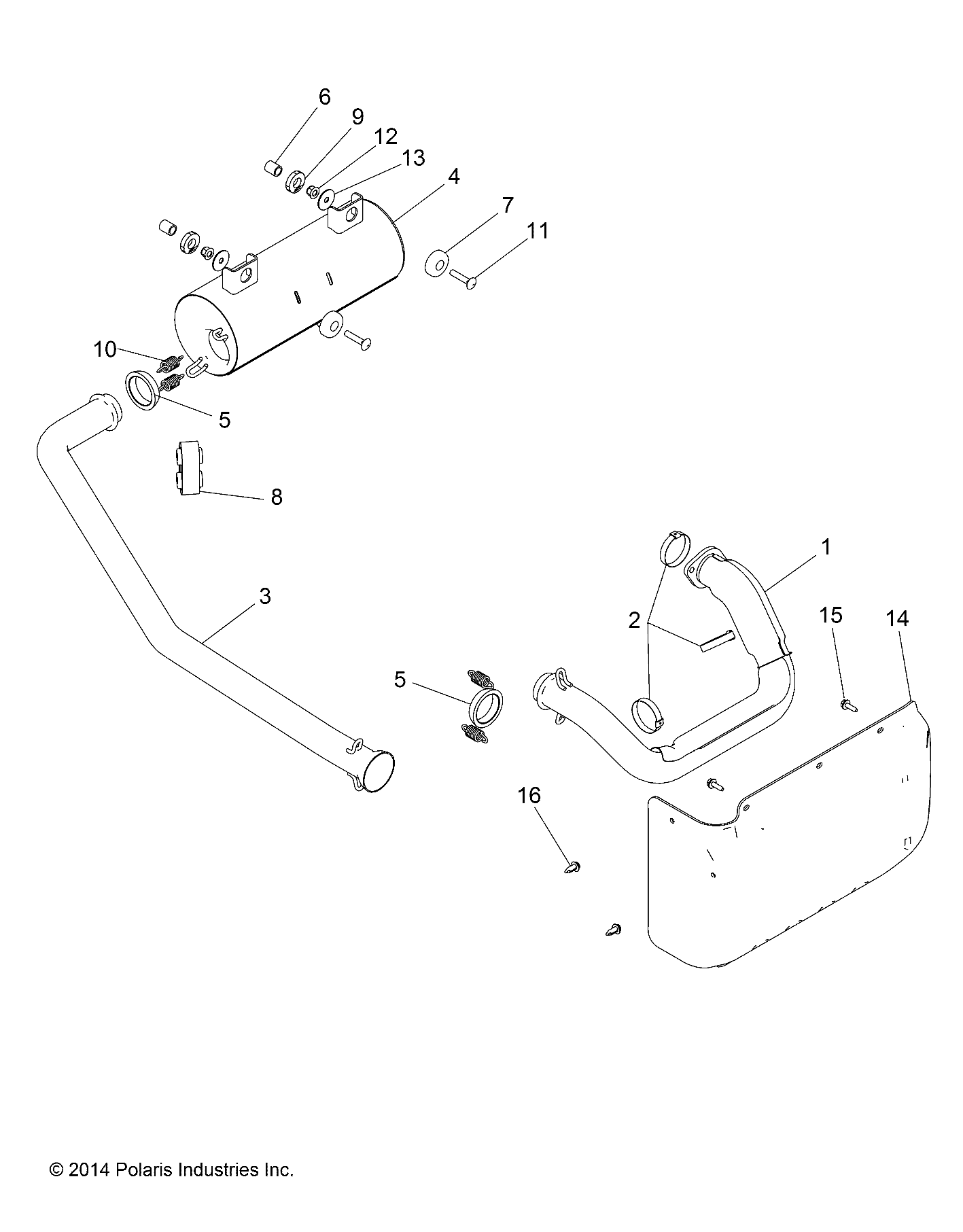 ENGINE, EXHAUST - R151DPD1AA/2D (49BRUTUSEXHAUST15)