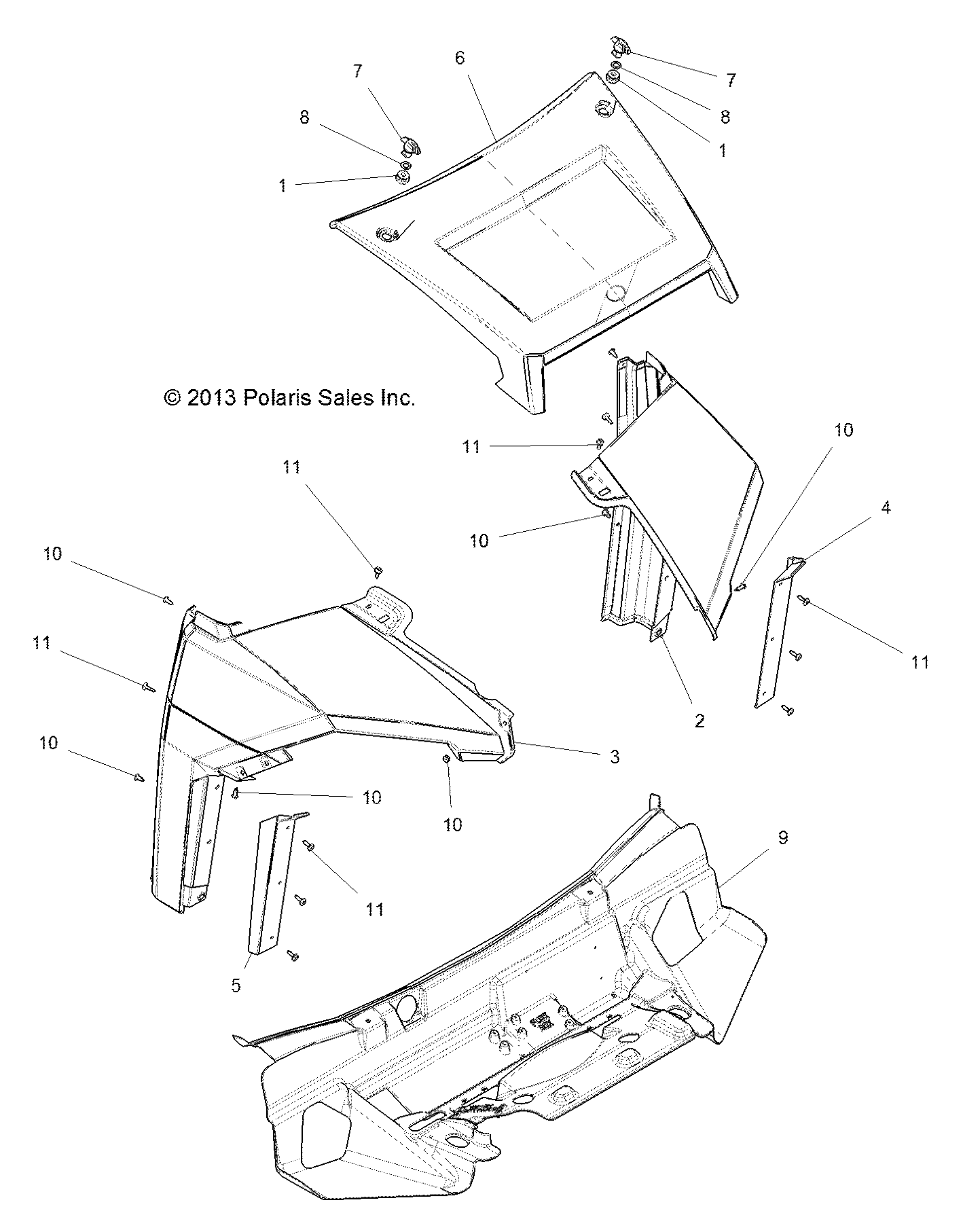 BODY, HOOD - R141D9JDA/2D9JDA (49BRUTUSHOOD13)