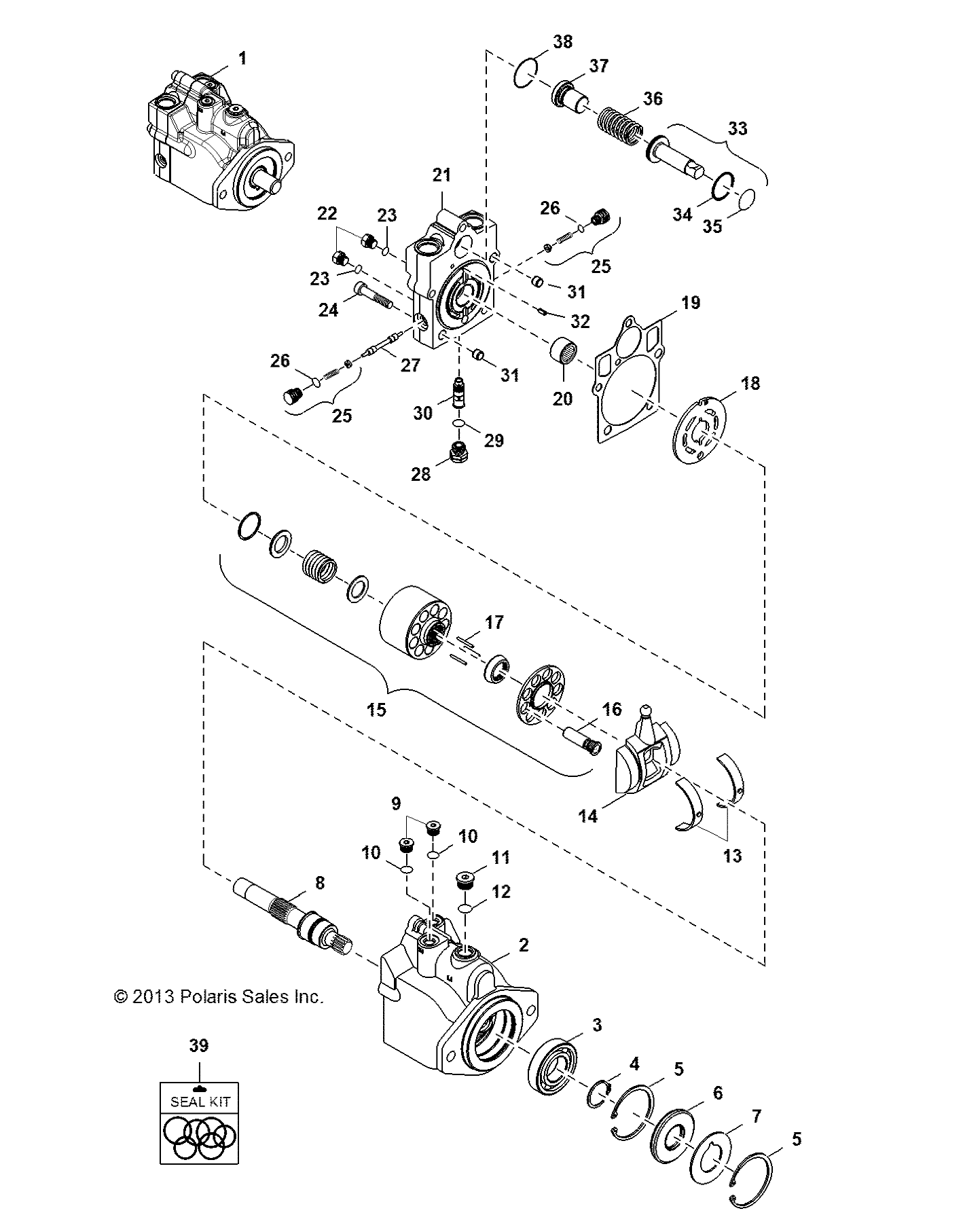 HYDRAULICS, MOTOR - R17B1PD1AA/2P (49BRUTUSMOTORHYD13)