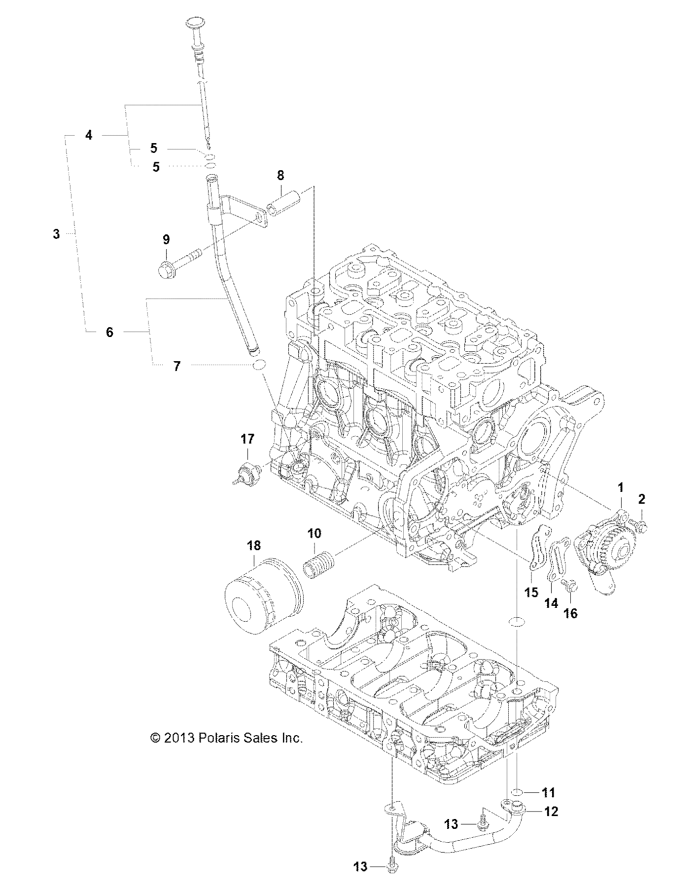 ENGINE, OIL SYSTEM AND DIPSTICK - R141D9JDA/2D9JDA (49BRUTUSOIL13D)