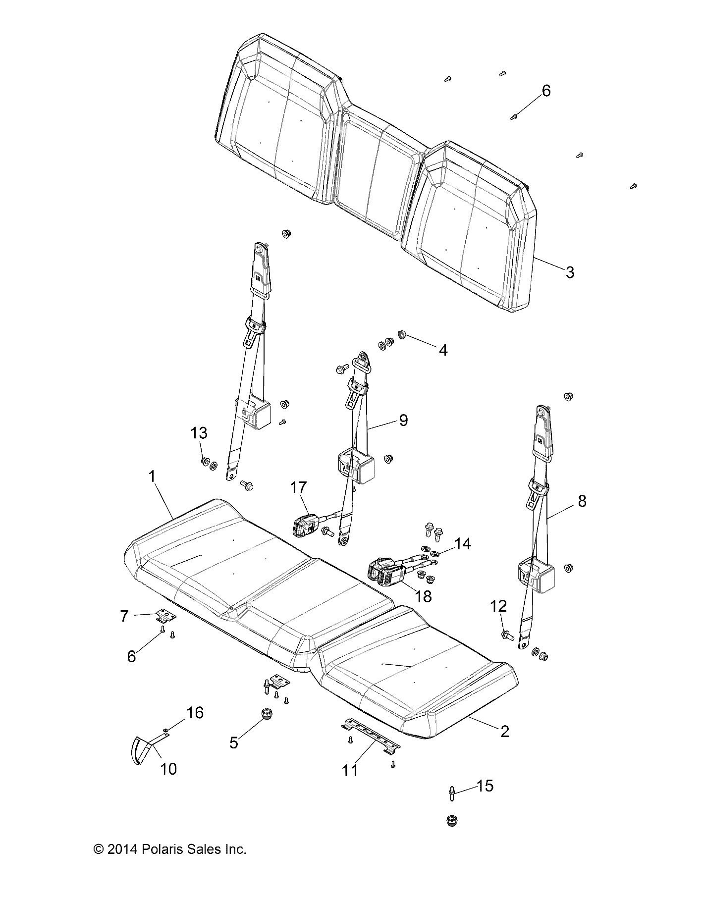 BODY, SEAT - R151DPD1AA/2D (49BRUTUSSEAT151D2D)