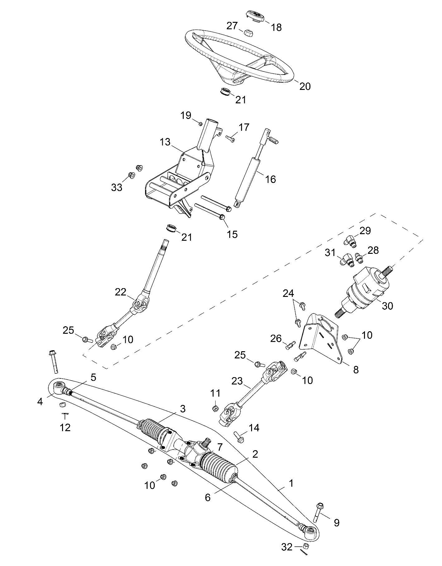 STEERING - R151DPD1AA/2D (49BRUTUSSTEER15)