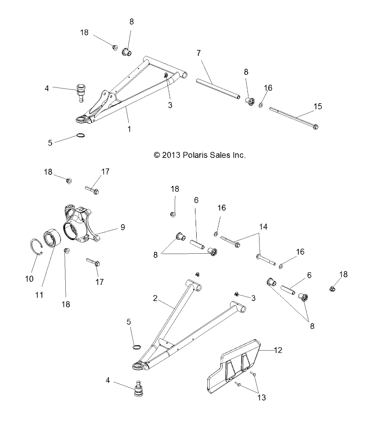 SUSPENSION, FRONT - R151DPD1AA/2D (49BRUTUSSUSP13)