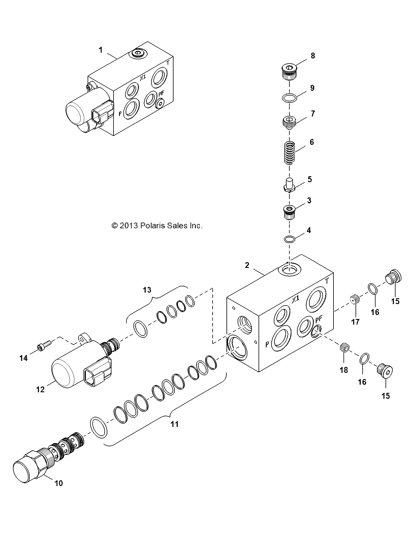 HYDRAULICS, MANIFOLD VALVE - R17B1PD1AA/2P (49BRUTUSVALVEMAN13)