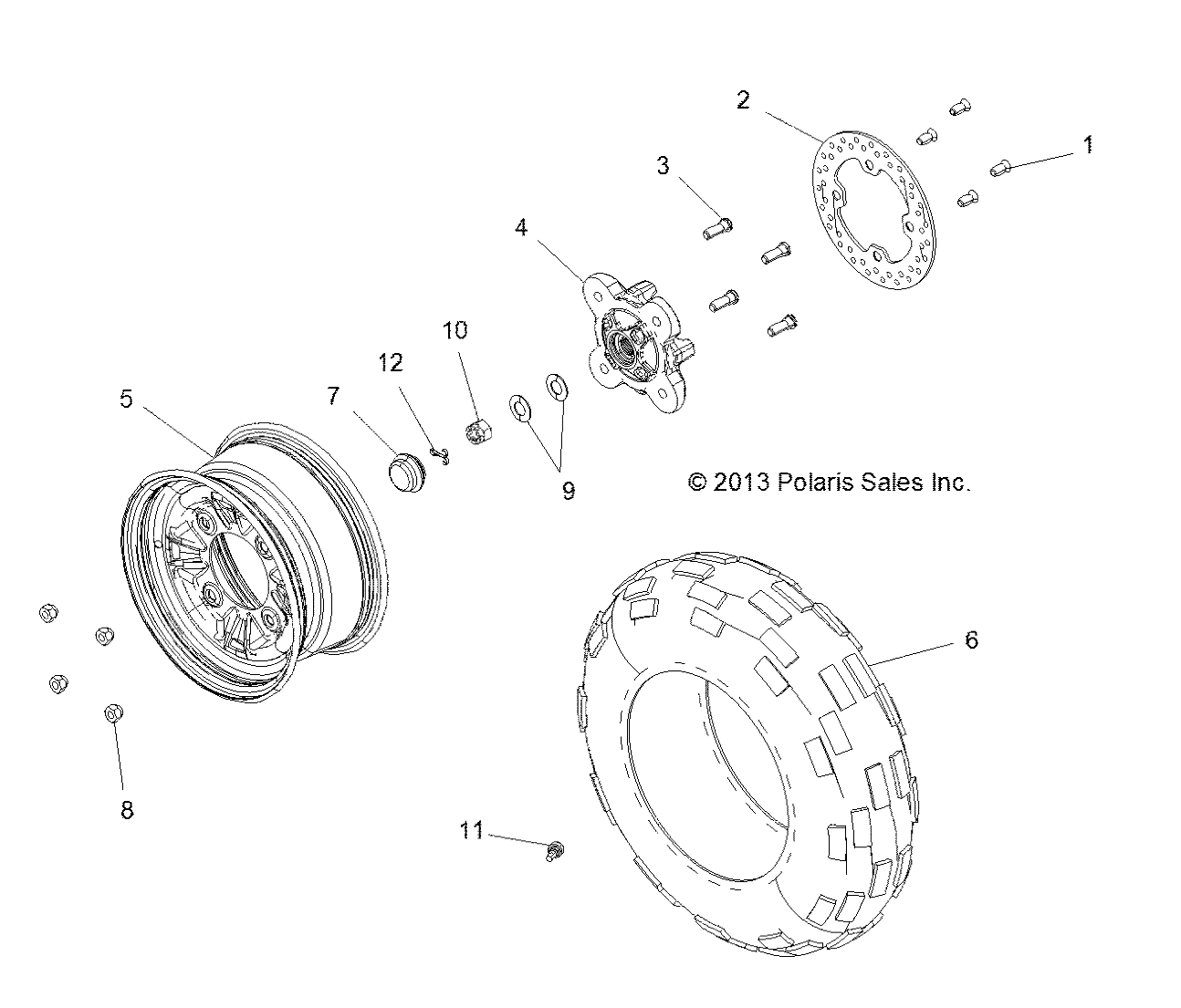 WHEELS, FRONT - R141D9JDA/2D9JDA (49BRUTUSWHEEL13)