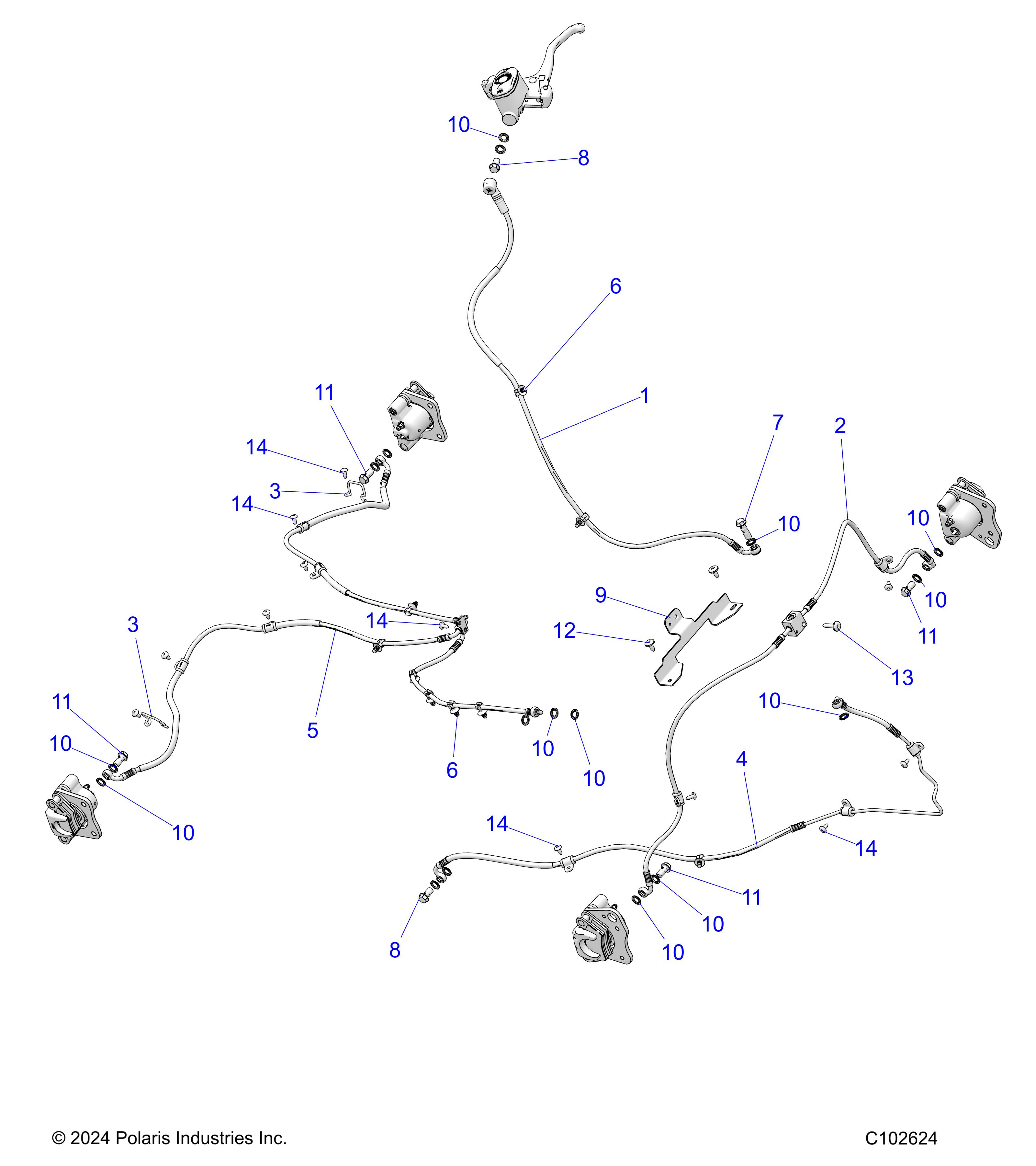 BRAKES, BRAKE LINES - A25SJE57CP (C102624)