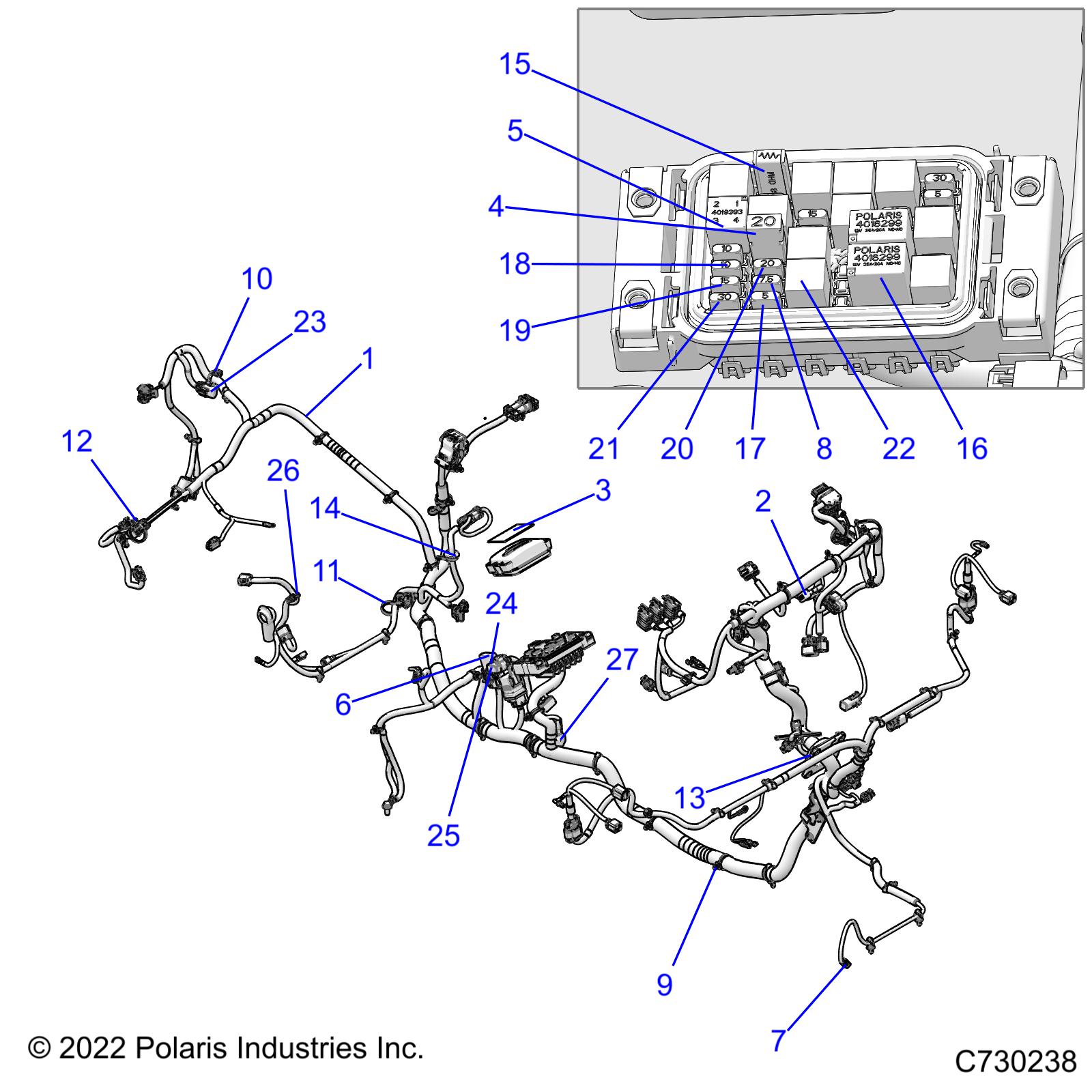 ELECTRICAL, WIRE HARNESS - R22RRED4JA (C730238)