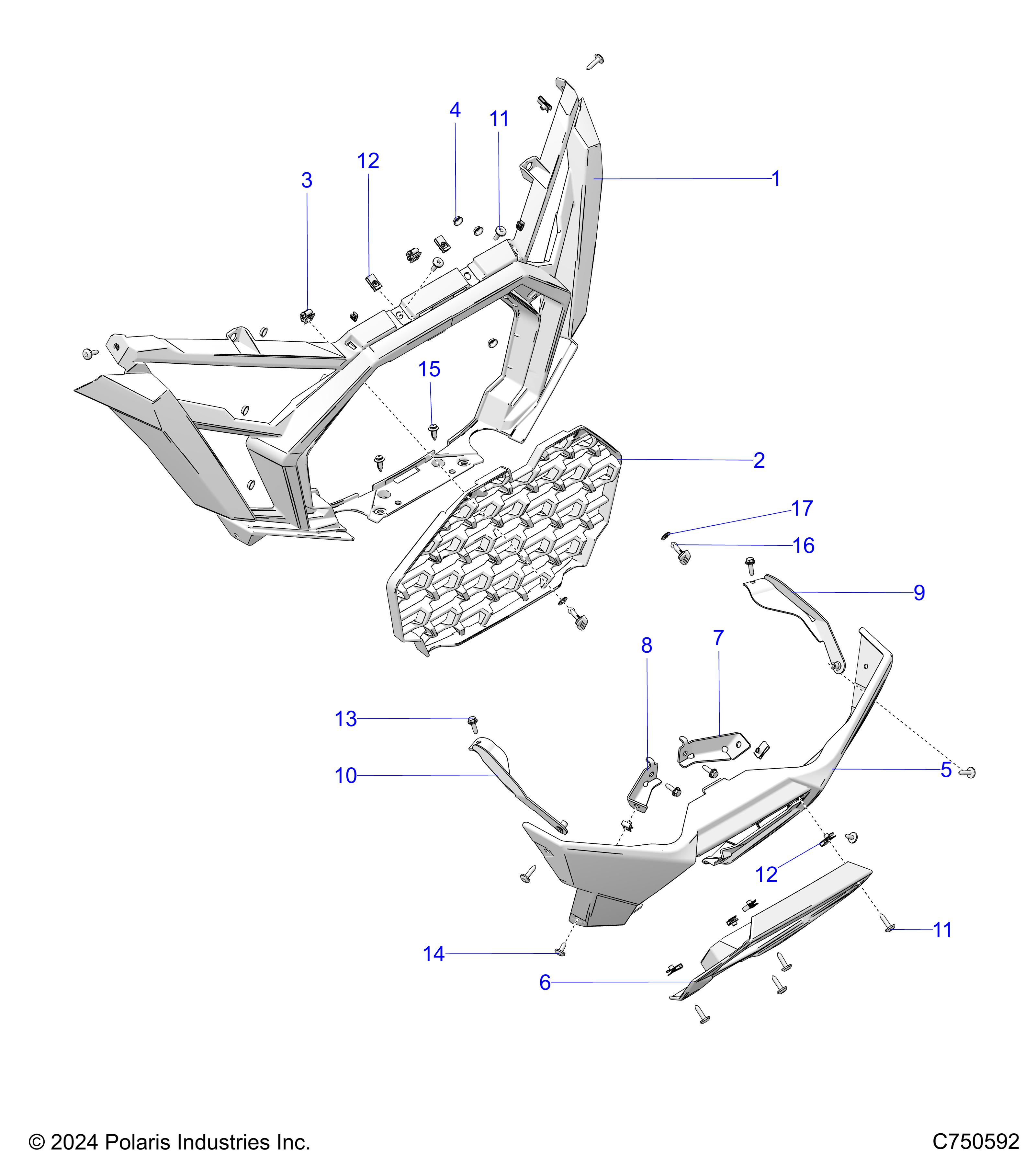 BODY, FRONT BUMPER - Z25S4D92AA/AL/BA/BF/AF/BL (C750592)