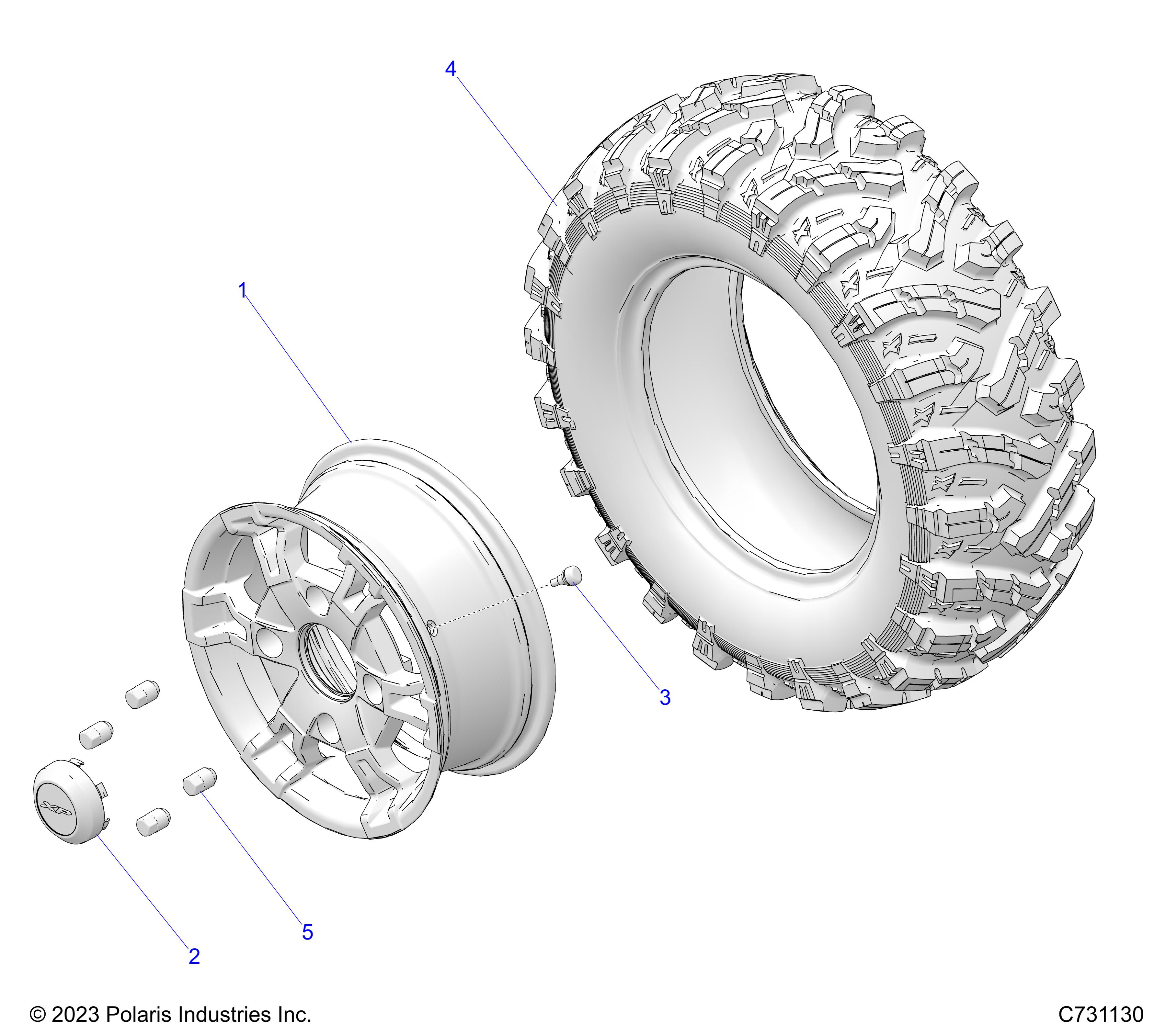 WHEELS, FRONT - R25RRP99CP (C731130)