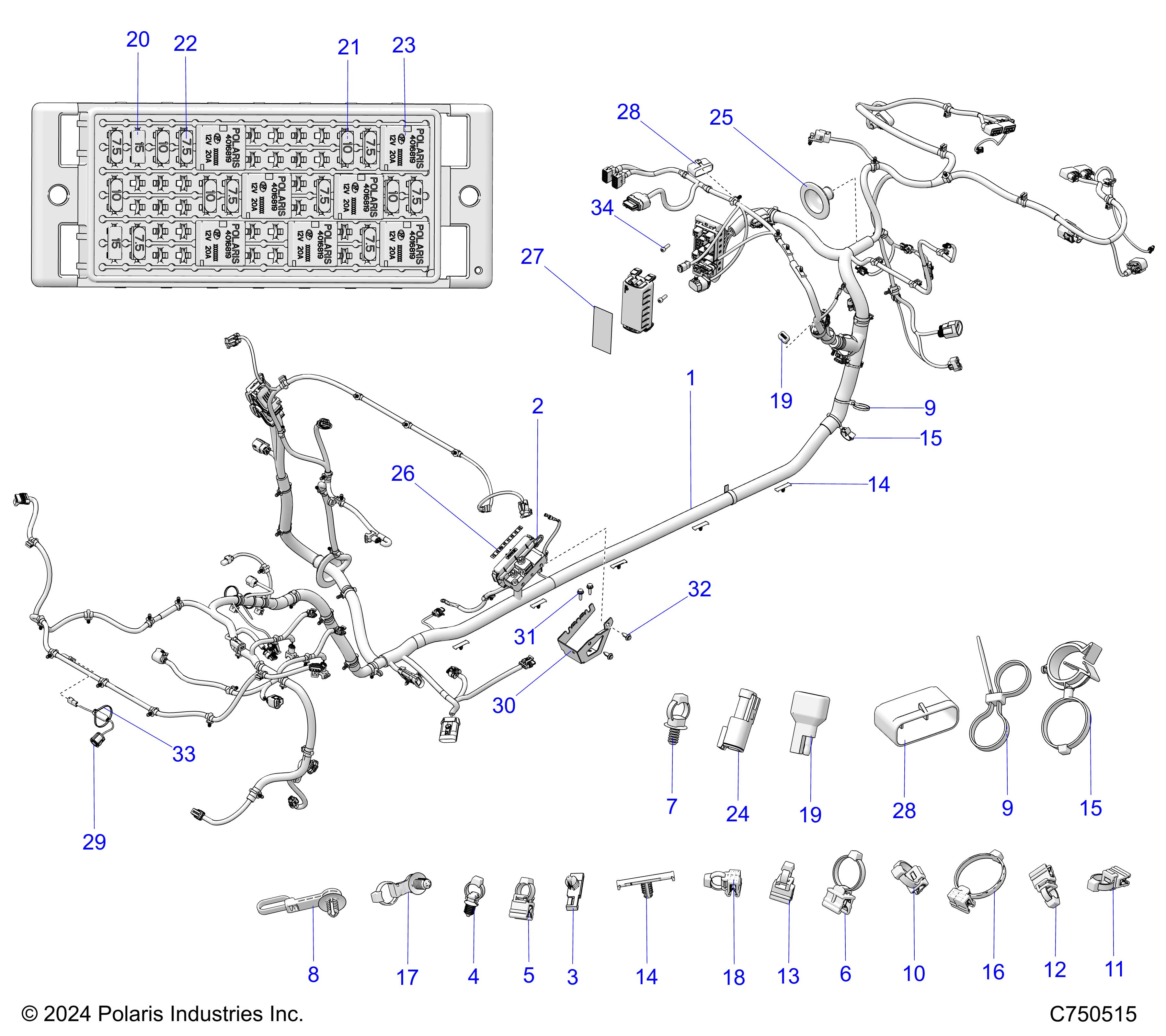 ELECTRICAL, WIRE HARNESS, CHASSIS - Z25SPE92A4/B4 (C750515)