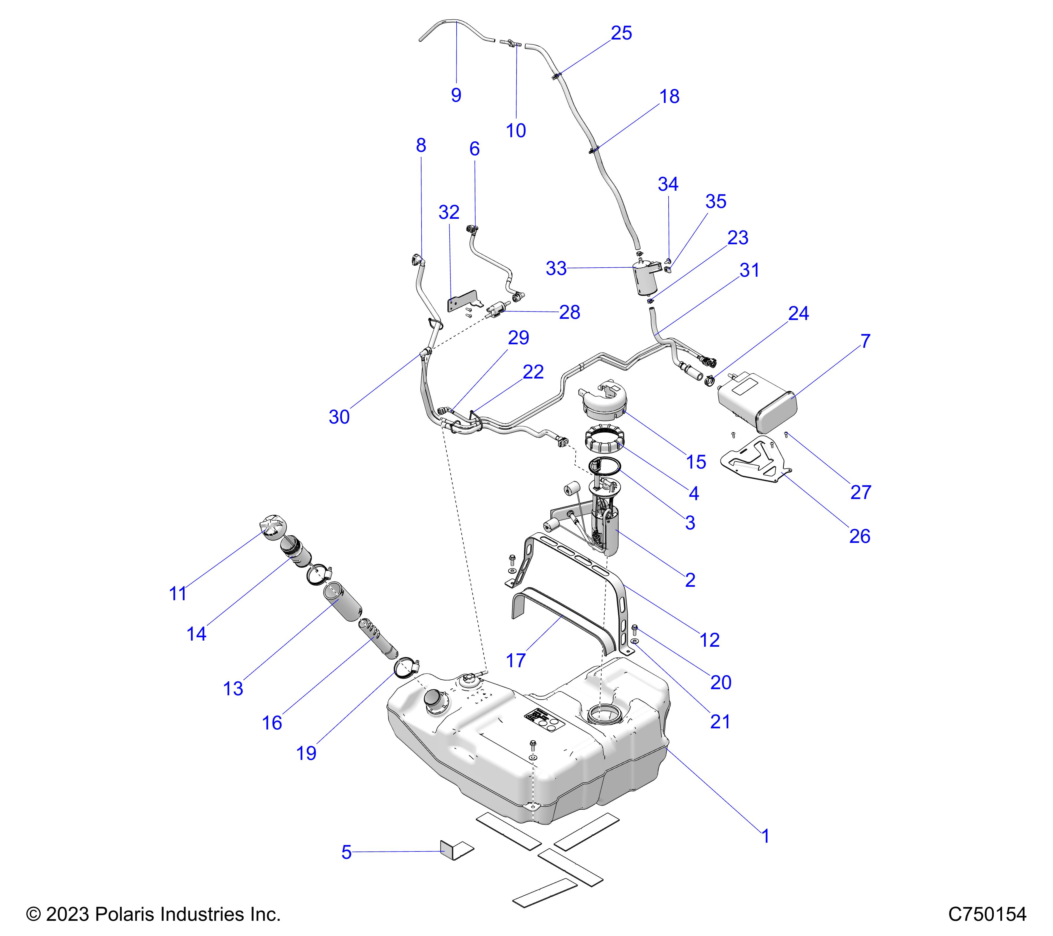 FUEL SYSTEM, EVAP - Z25R4P2KBE (C750154)