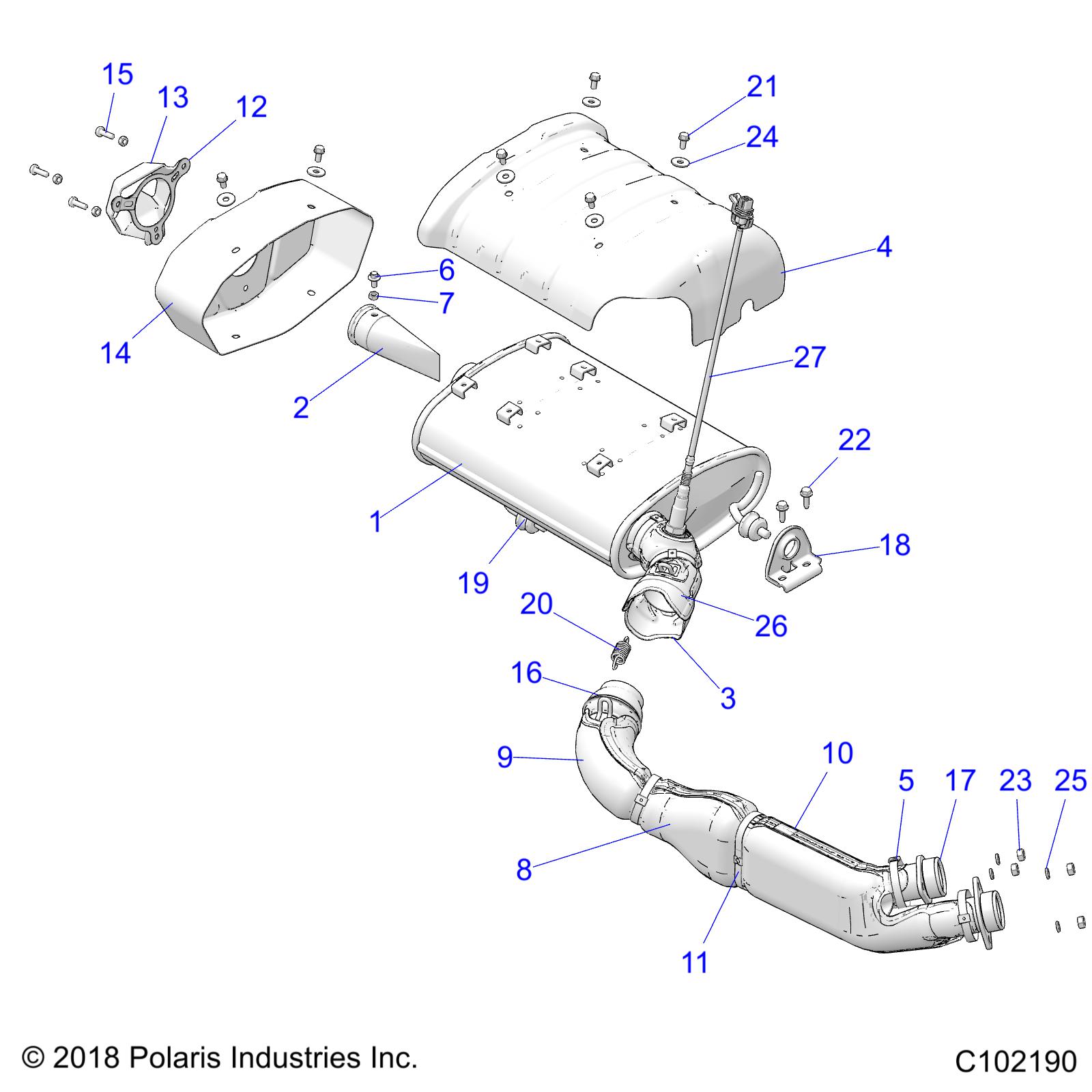 ENGINE, EXHAUST - A23SGS95CN/S95FN (C102190)