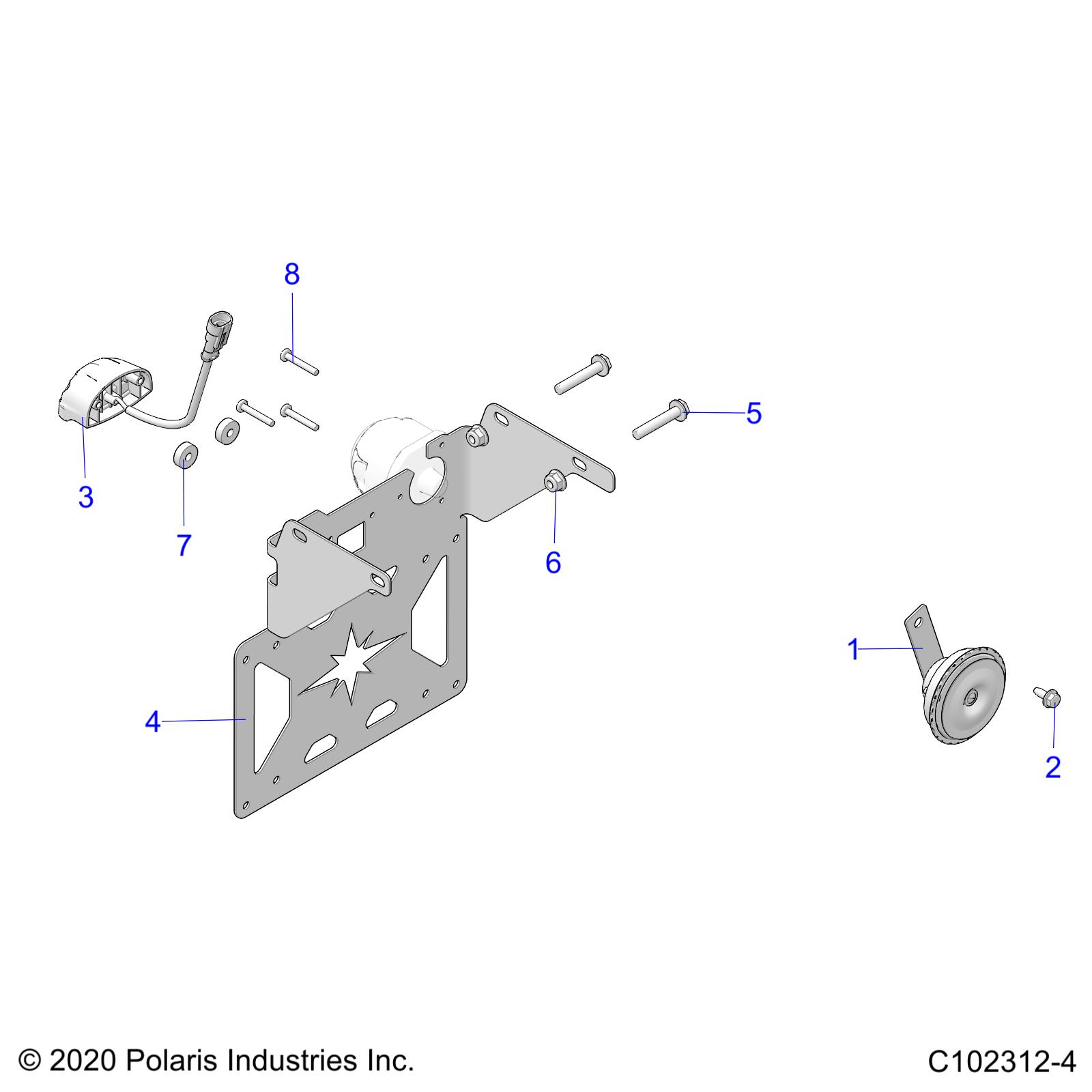 ELECTRICAL, HORN, and LICENSE PLATE LIGHT - A24SEE57P2/PL (C102312-4)