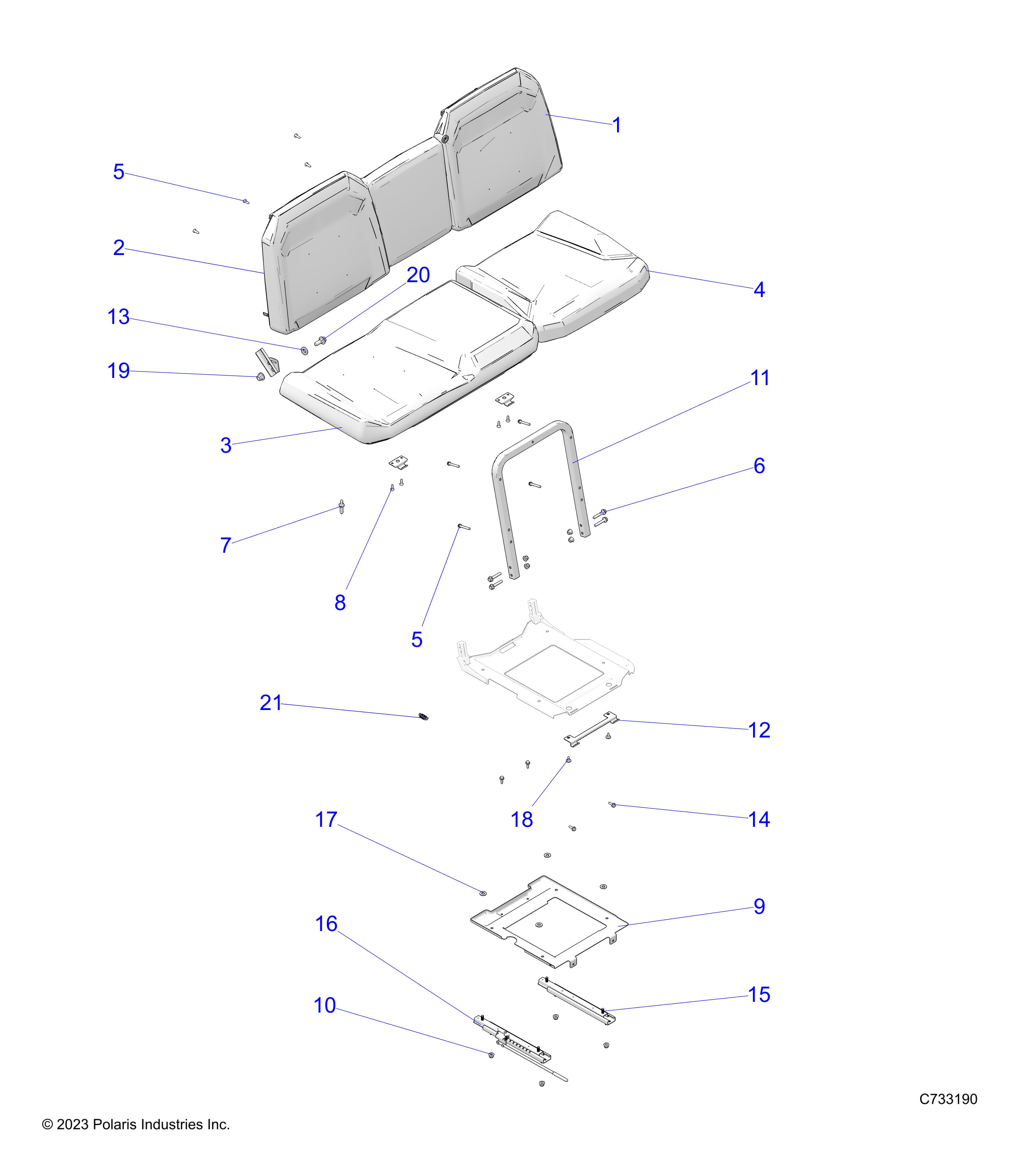 BODY, SEAT ASM. AND SLIDER - R24TAS99CM (C730894)