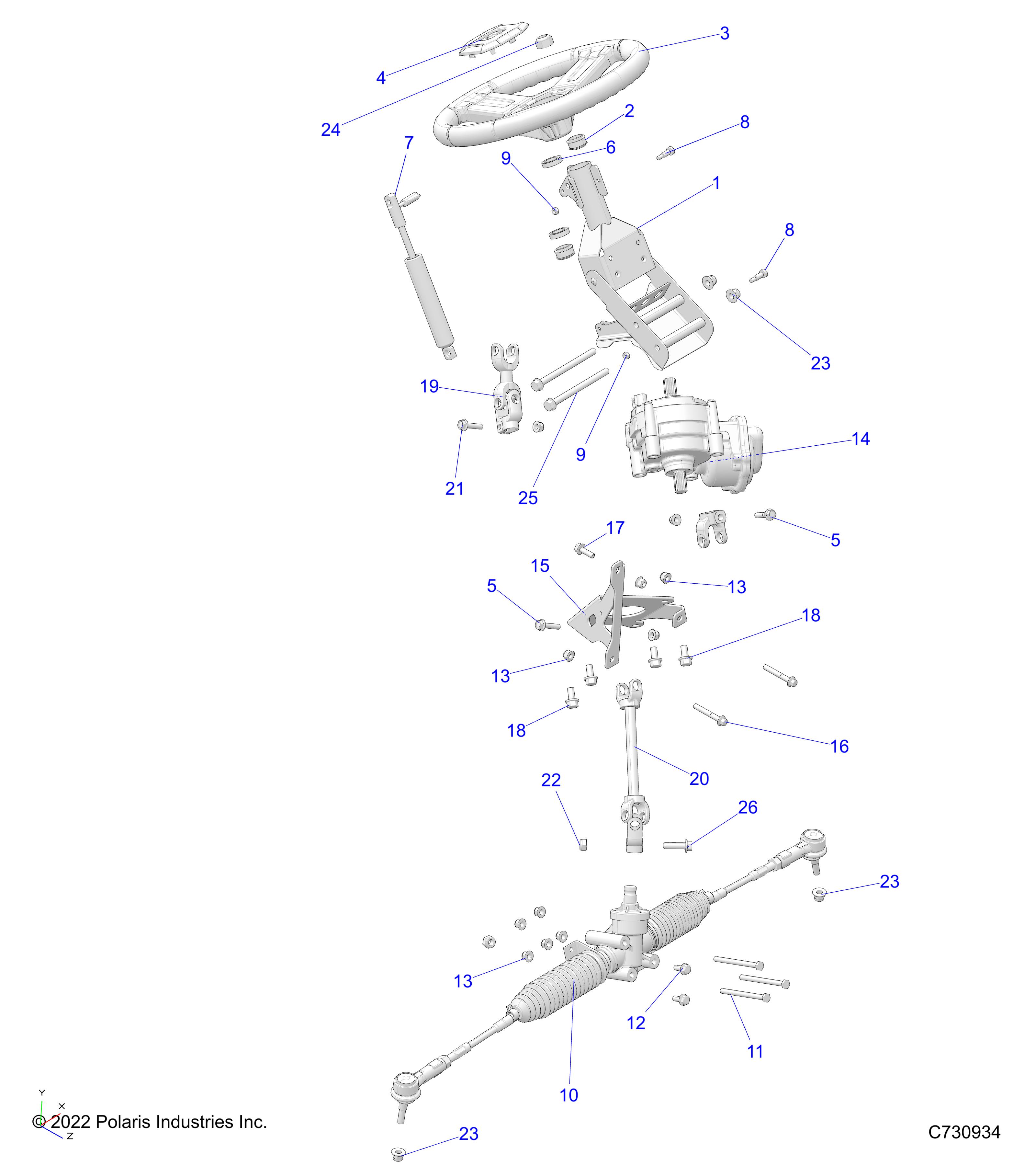 STEERING, STEERING ASM. - R24MAU57B4/Z4/B9/Z9 (C730447)