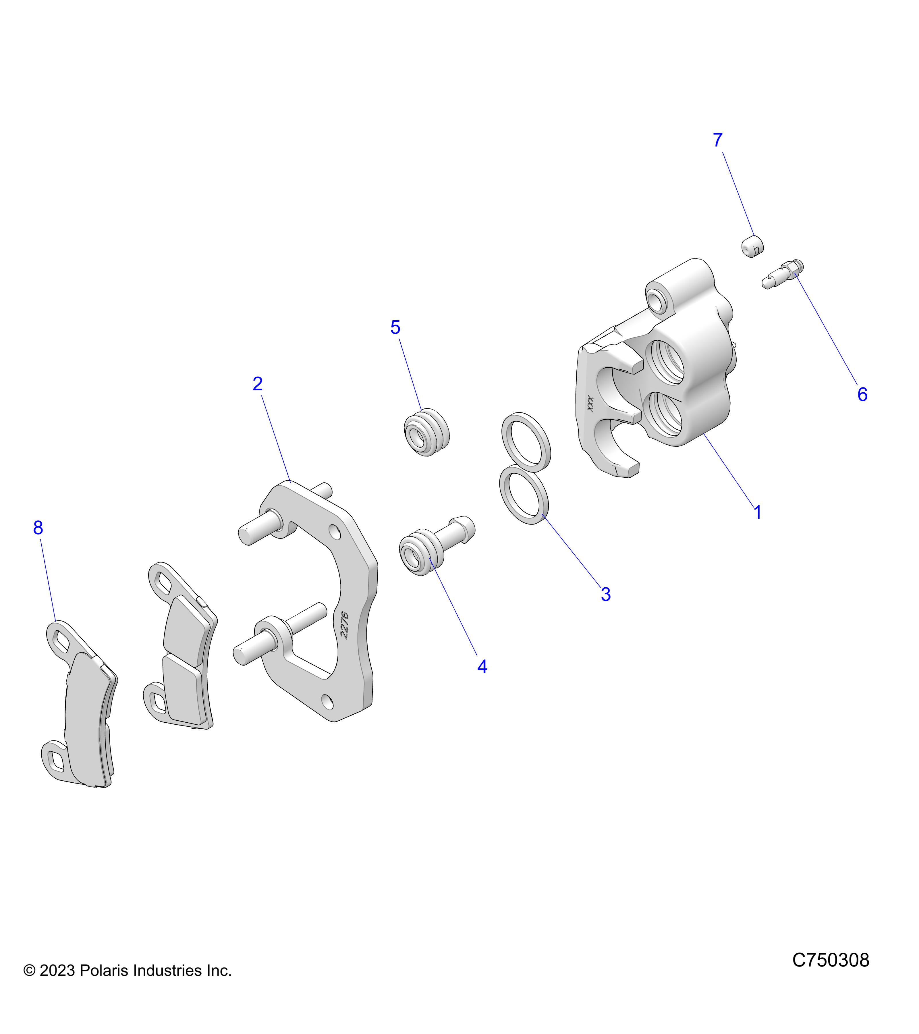 BRAKES, REAR CALIPER - Z25ASE99P5 (C750408)