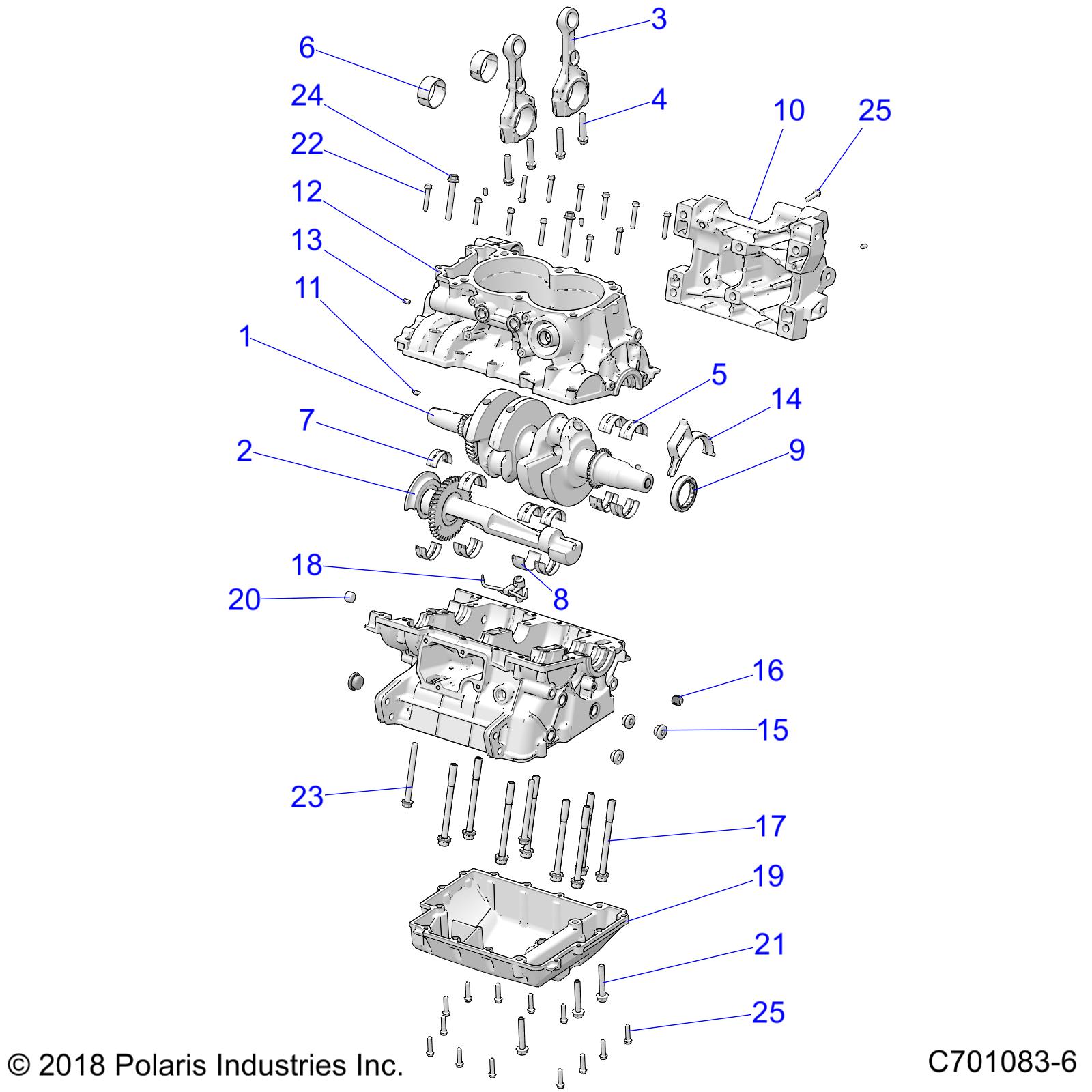 ENGINE, CRANKCASE AND CRANKSHAFT - Z20A4E99AH/BH/LH (C701083-6)