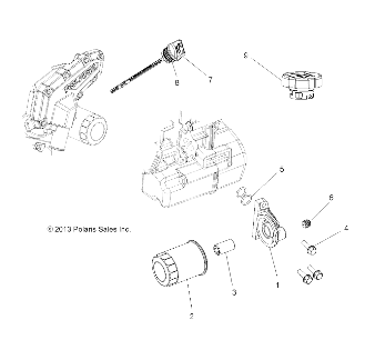 ENGINE, OIL FILTER and DIPSTICK - R22M4U57B5 (49RGROILFILTER14570)