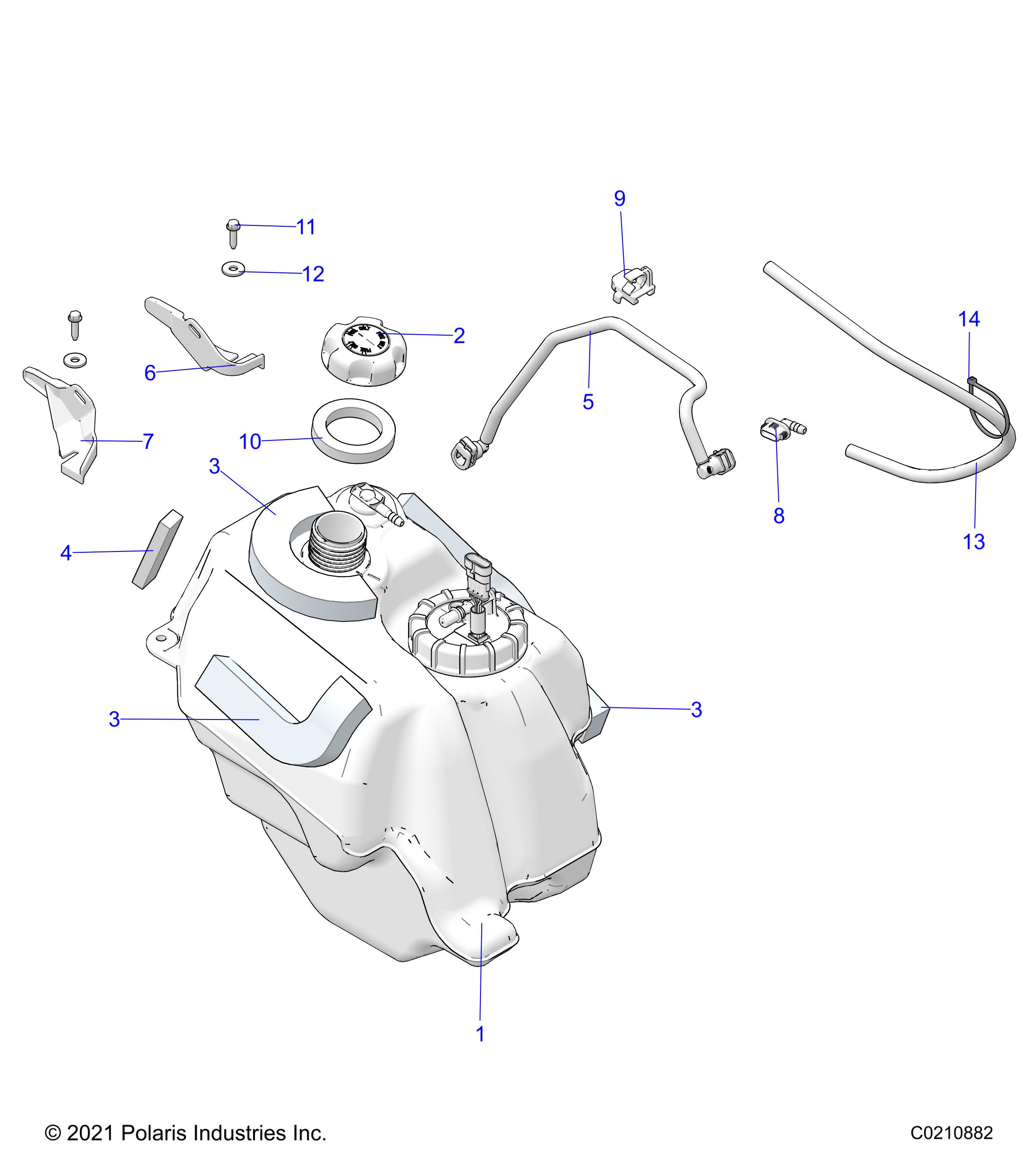 FUEL SYSTEM, FUEL TANK ASM. - A22SEG50A1/A5 (C0210882)