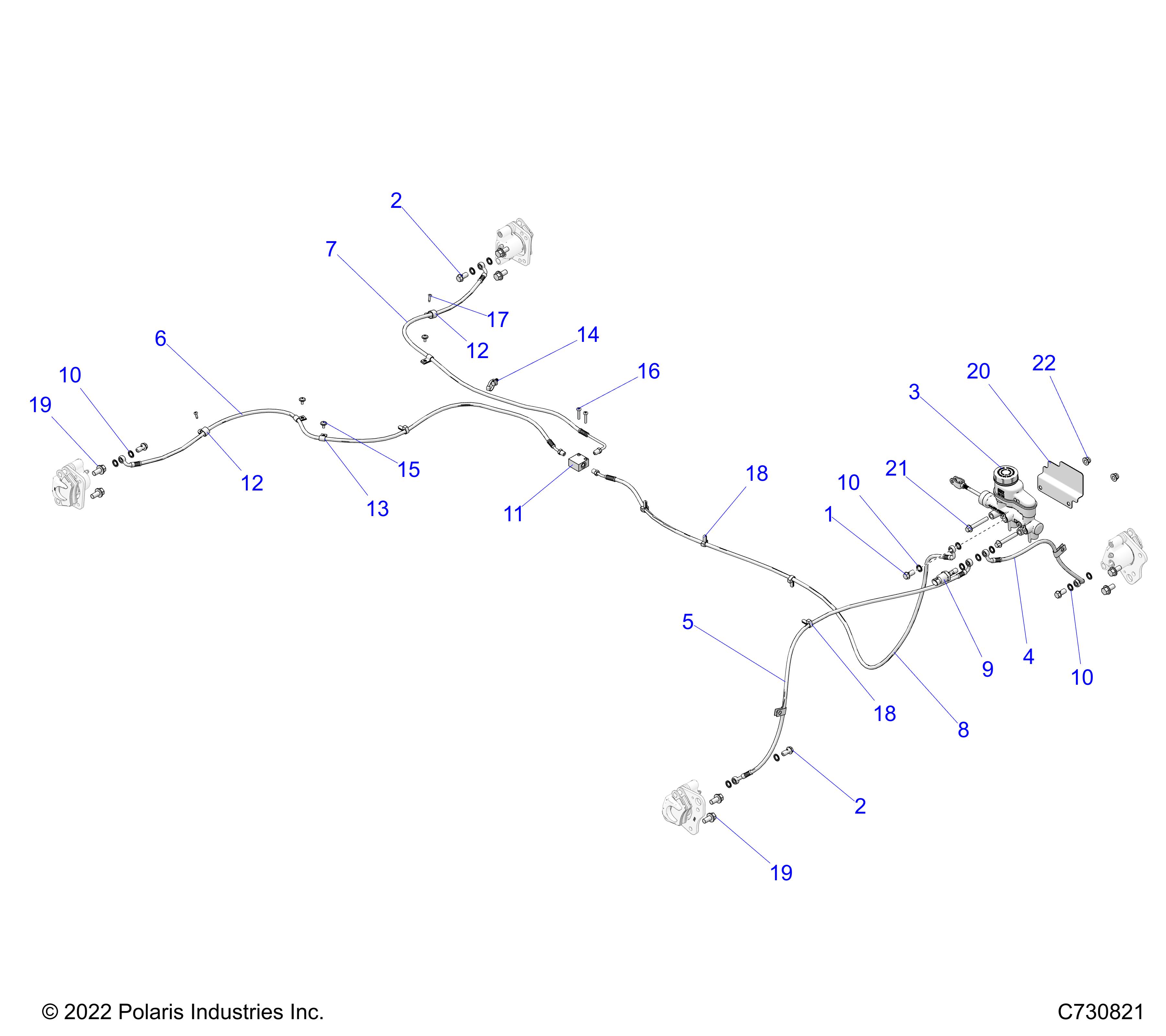 BRAKES, BRAKE LINES and MASTER CYLINDER - R23MAE57DX (C730821)