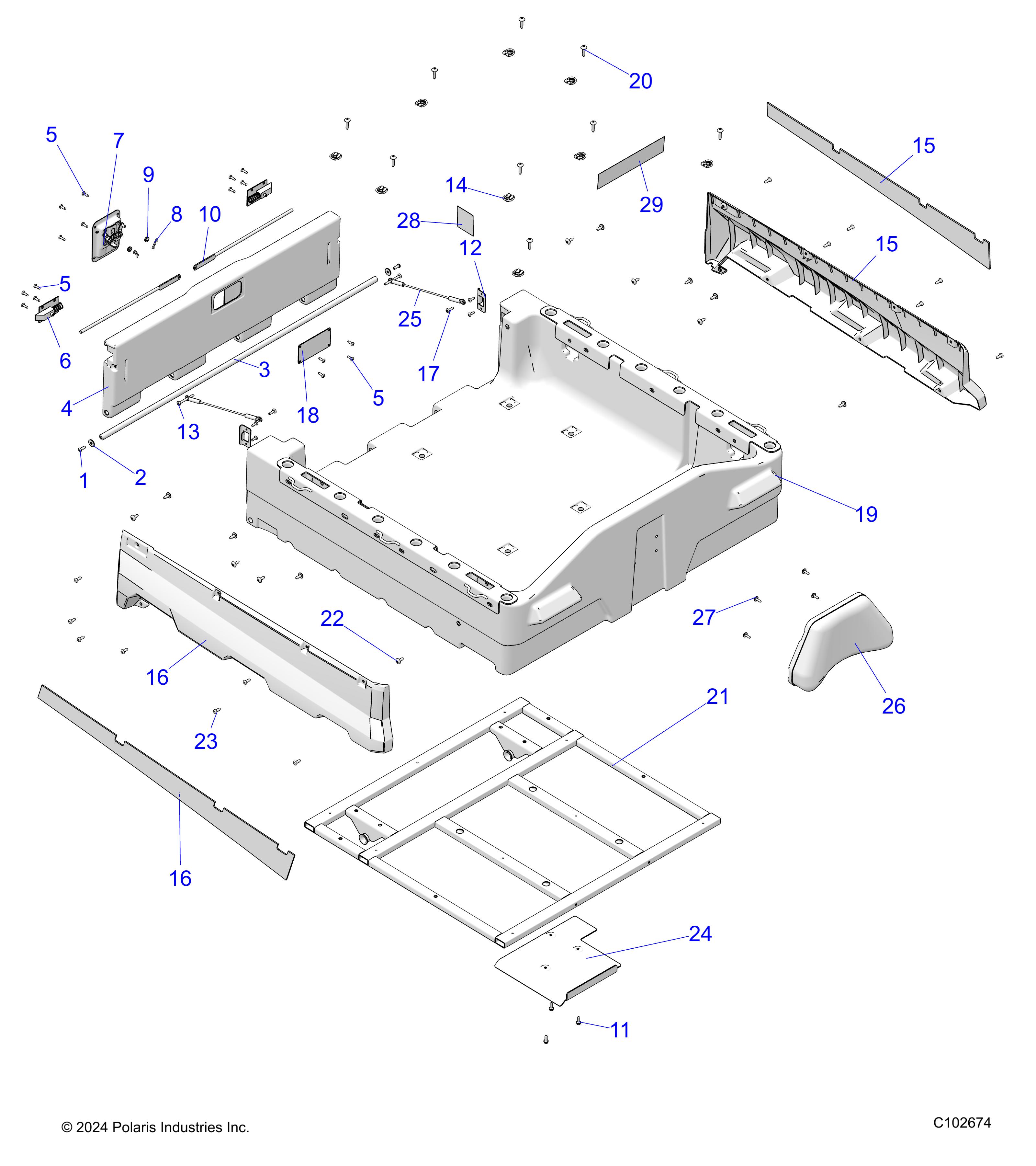 BODY, DUMP BOX - A25SKE57A1 (C102674)