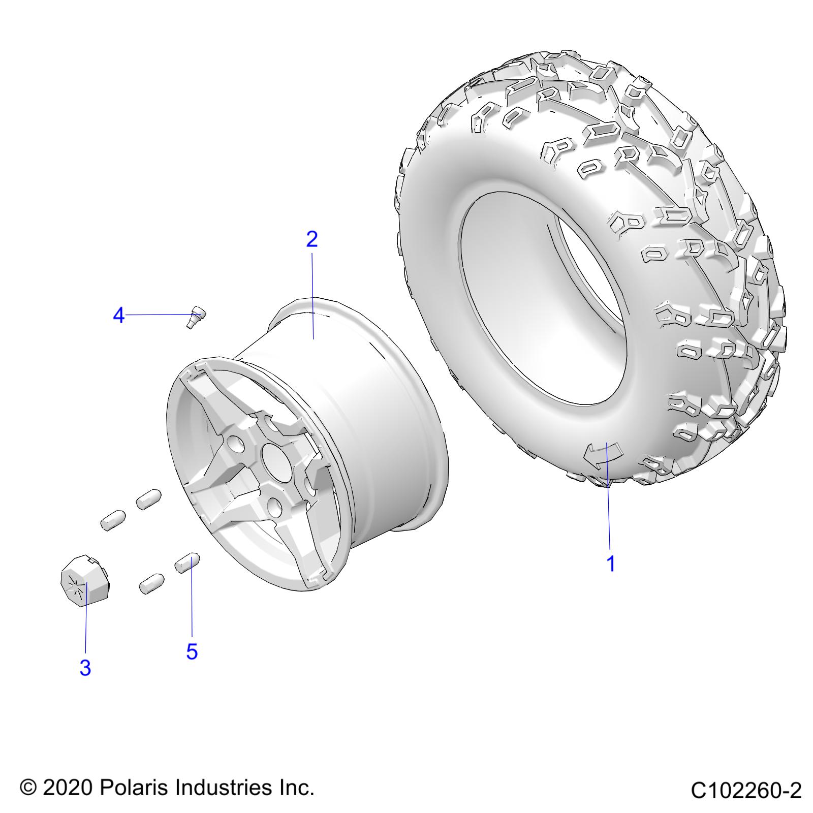 WHEELS, REAR TIRE - A25SEE57C9 (C102260-2)