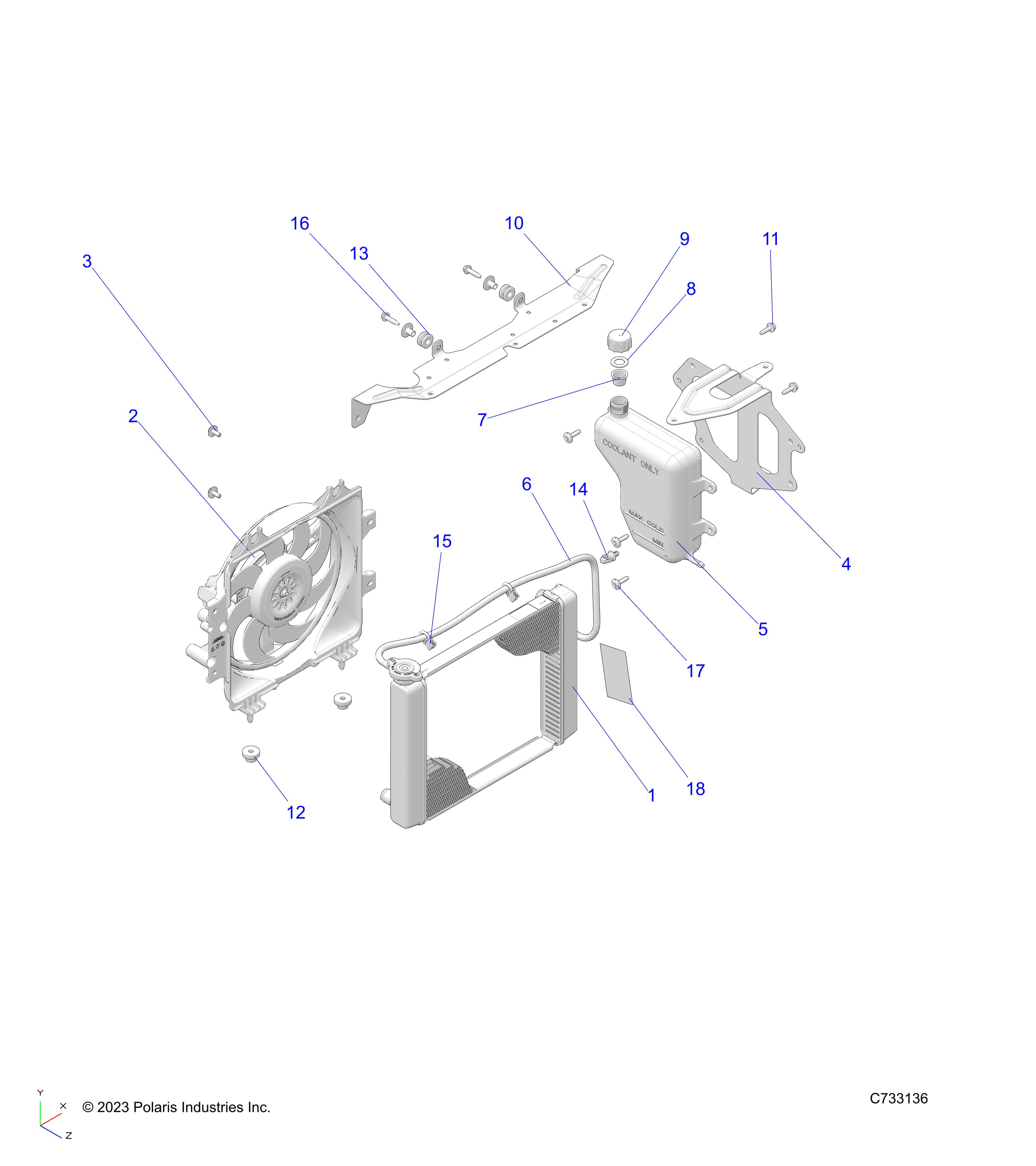 ENGINE, COOLING SYSTEM - R25MAE57D5 (C733136)