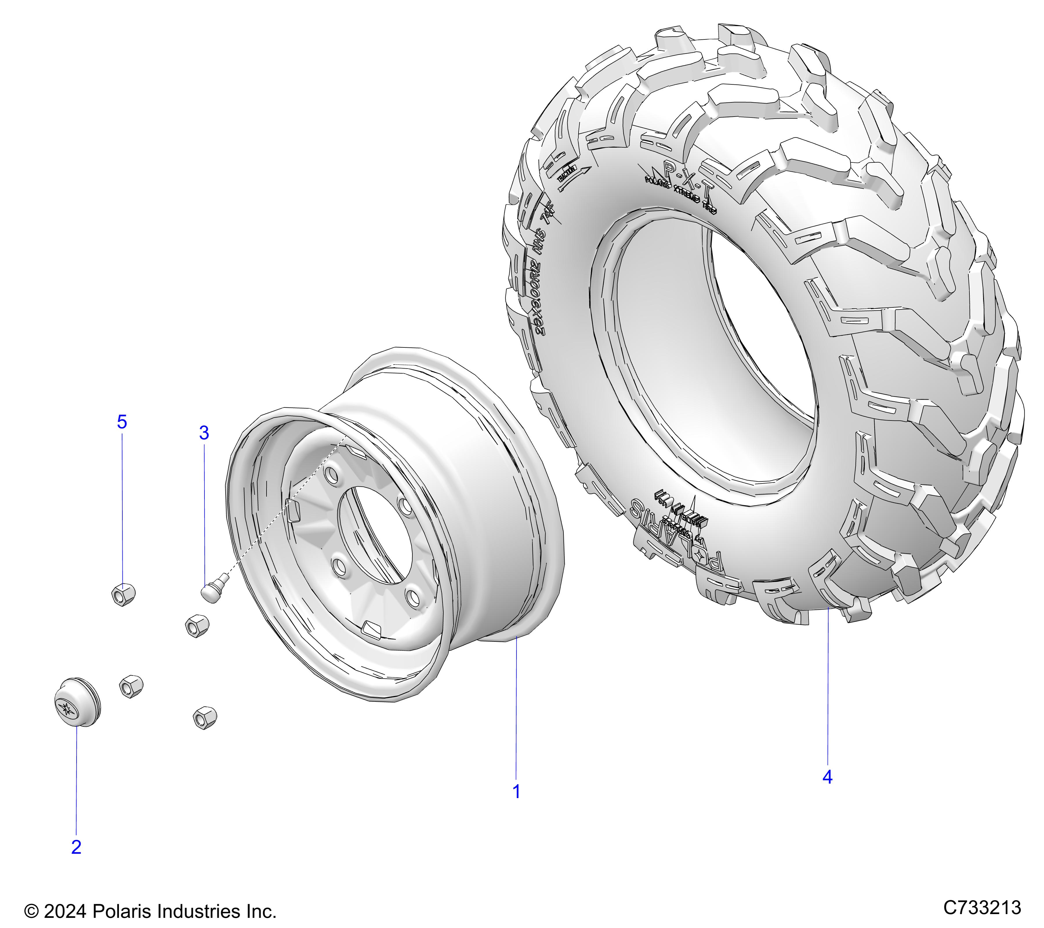 WHEELS, FRONT - R19RRS99C1/J1/P1 (C733213)