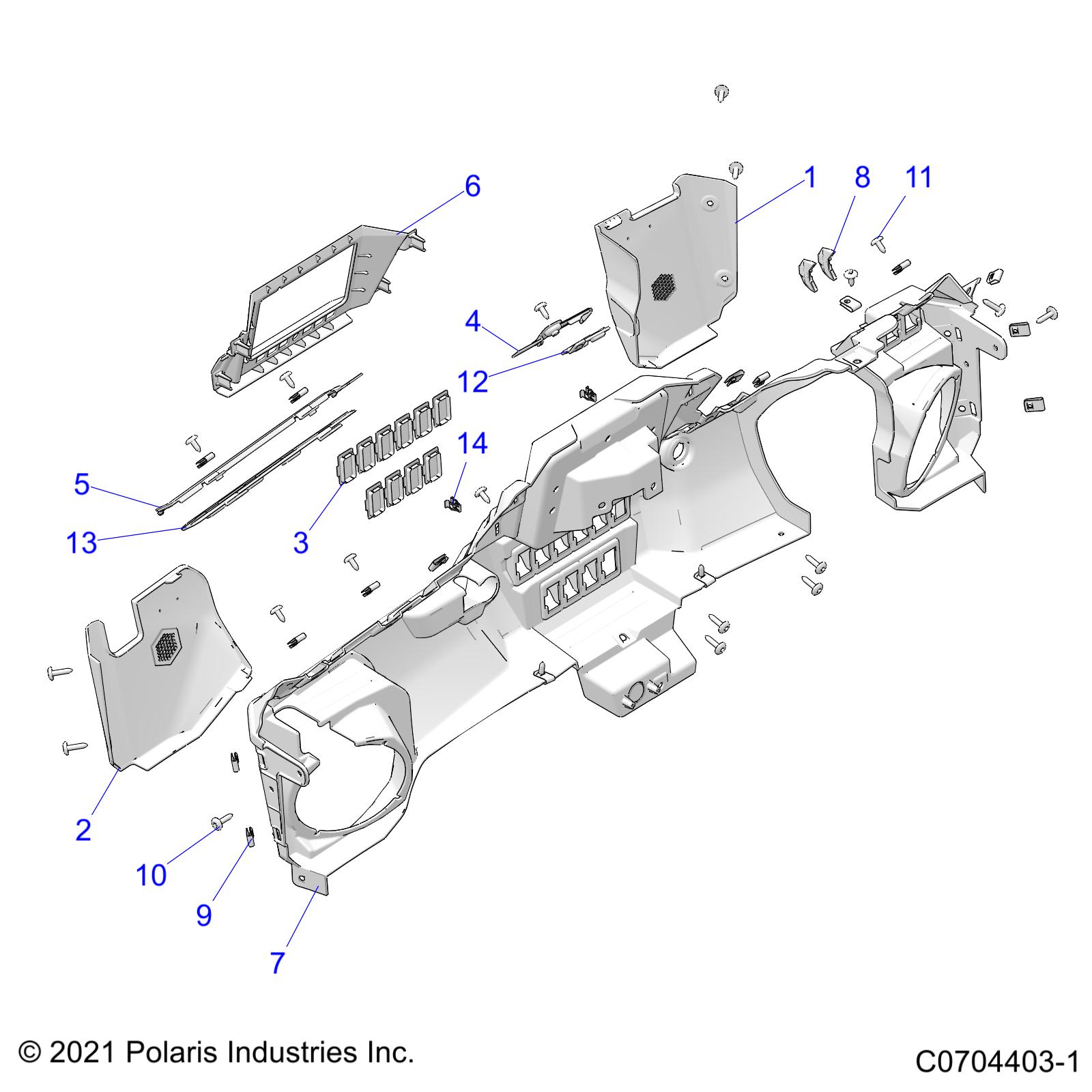 BODY, DASH LOWER - Z21R4E92AG/AS/BG/BS (C0704403-1)