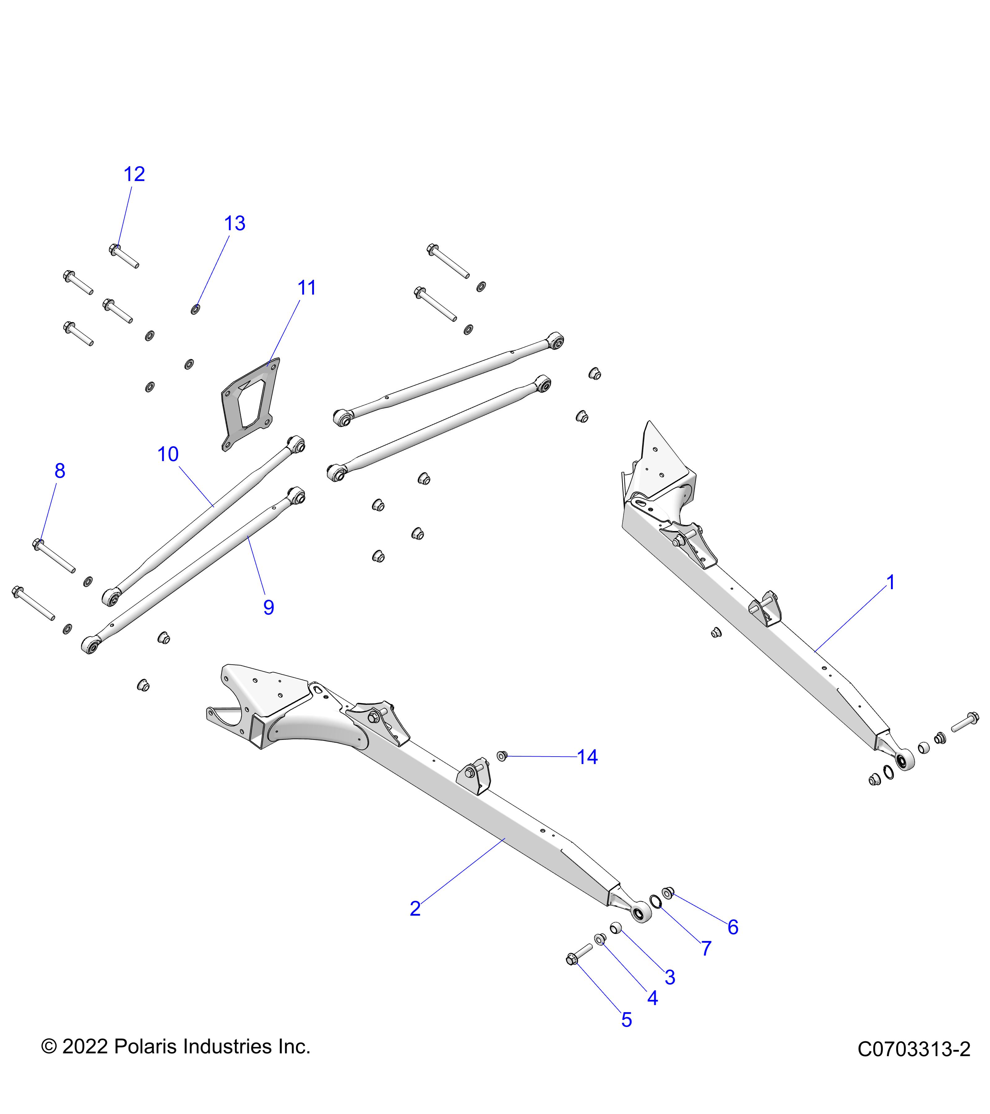 SUSPENSION, REAR CONTROL ARMS - Z23NAV99A/99B (C0703313-2)