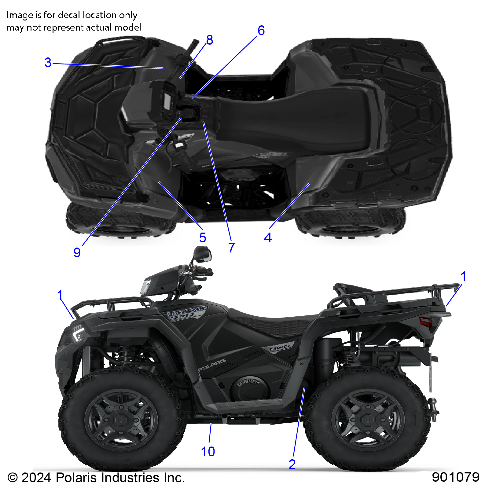 BODY, DECALS, STANDARD - A25SEE57CL (901079)