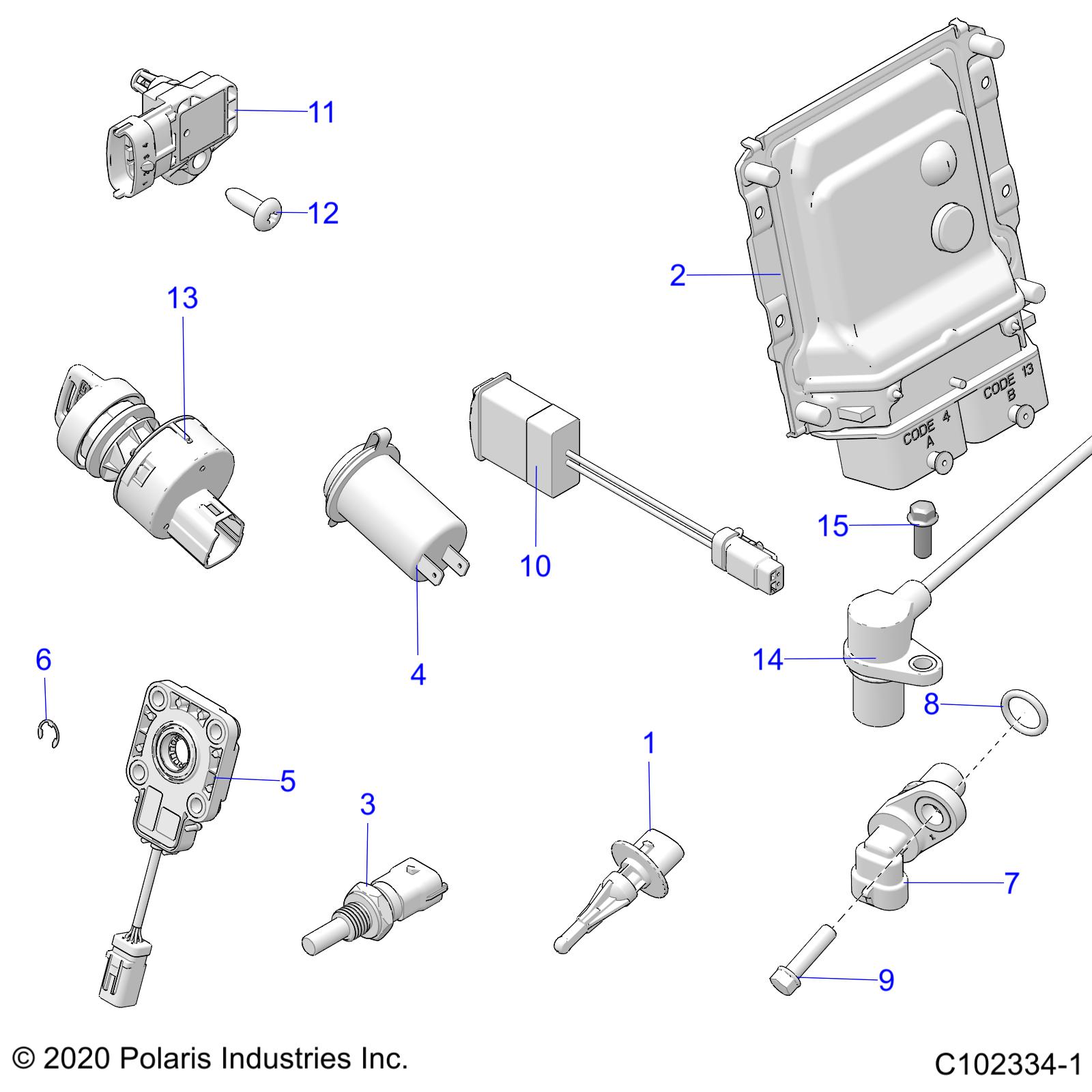 ELECTRICAL, SWITCHES, ECU and CONTROL MODULES - A20SLZ95AE (C102334-1)