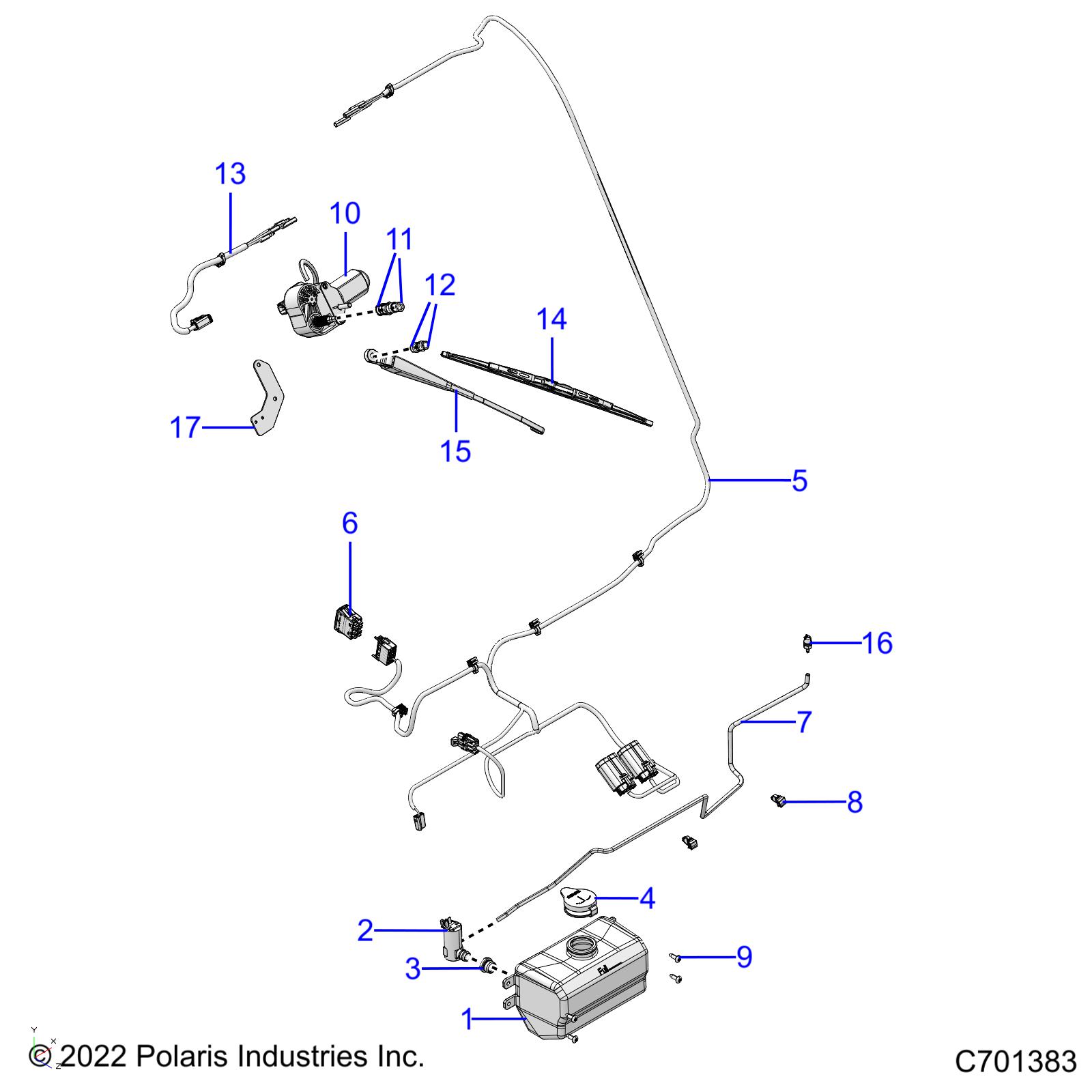 BODY, WATER BOTTLE PUMP ASM AND WIPER KIT - R22RSV99AG/BG/2AG/2BG (C701383)