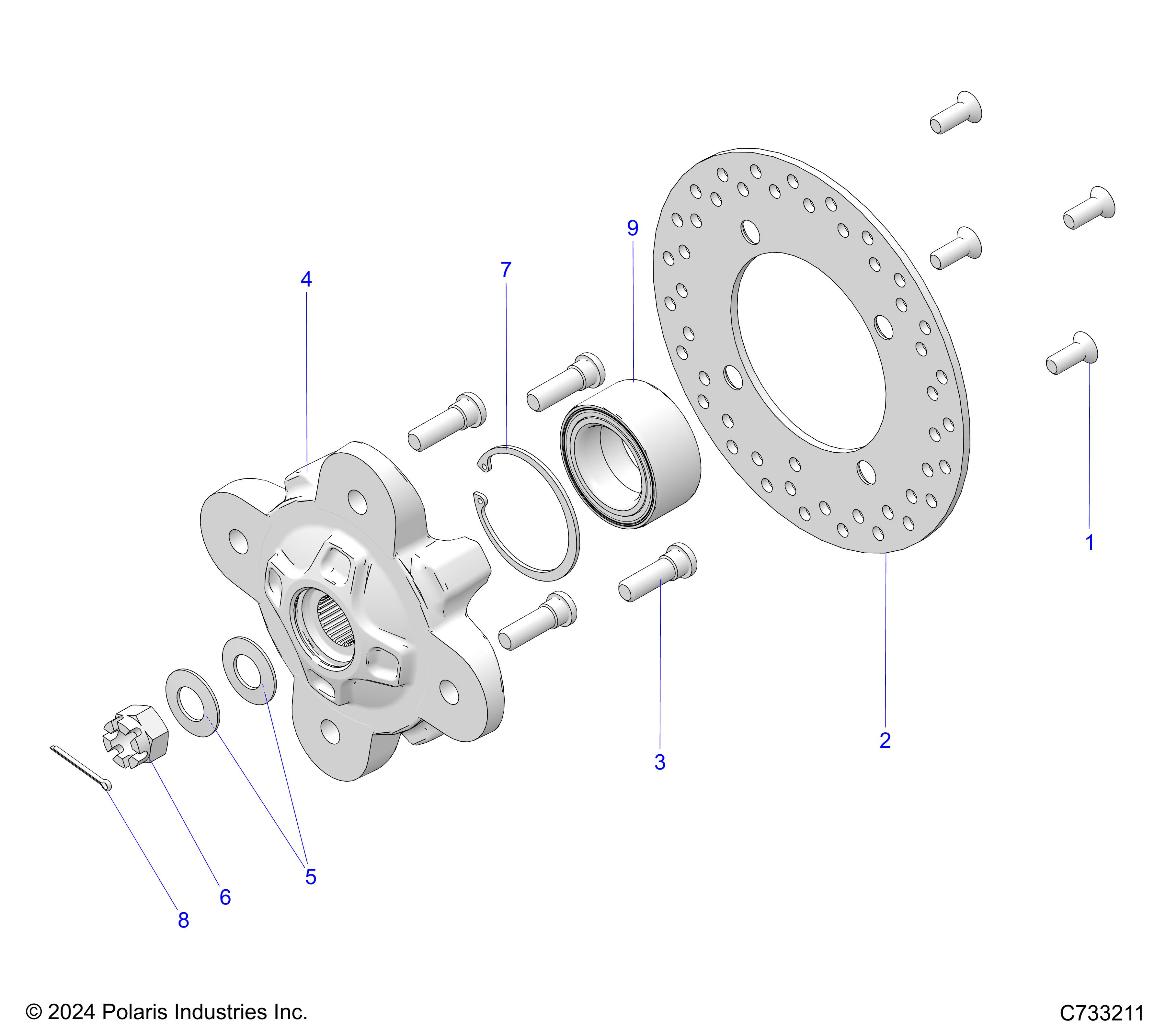 SUSPENSION, FRONT HUB - R18RTED1F1/SD1C1 (C733211)