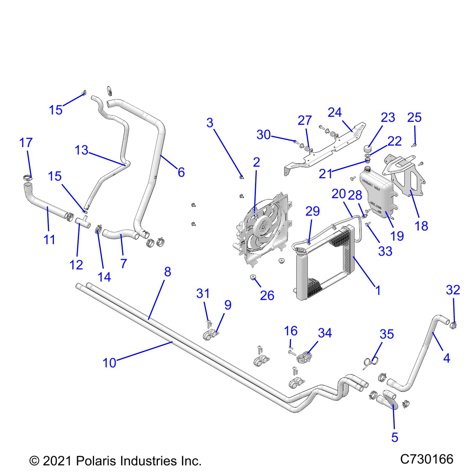 ENGINE, COOLING SYSTEM - R24M4A57B1/EB4/B9 (C730166)