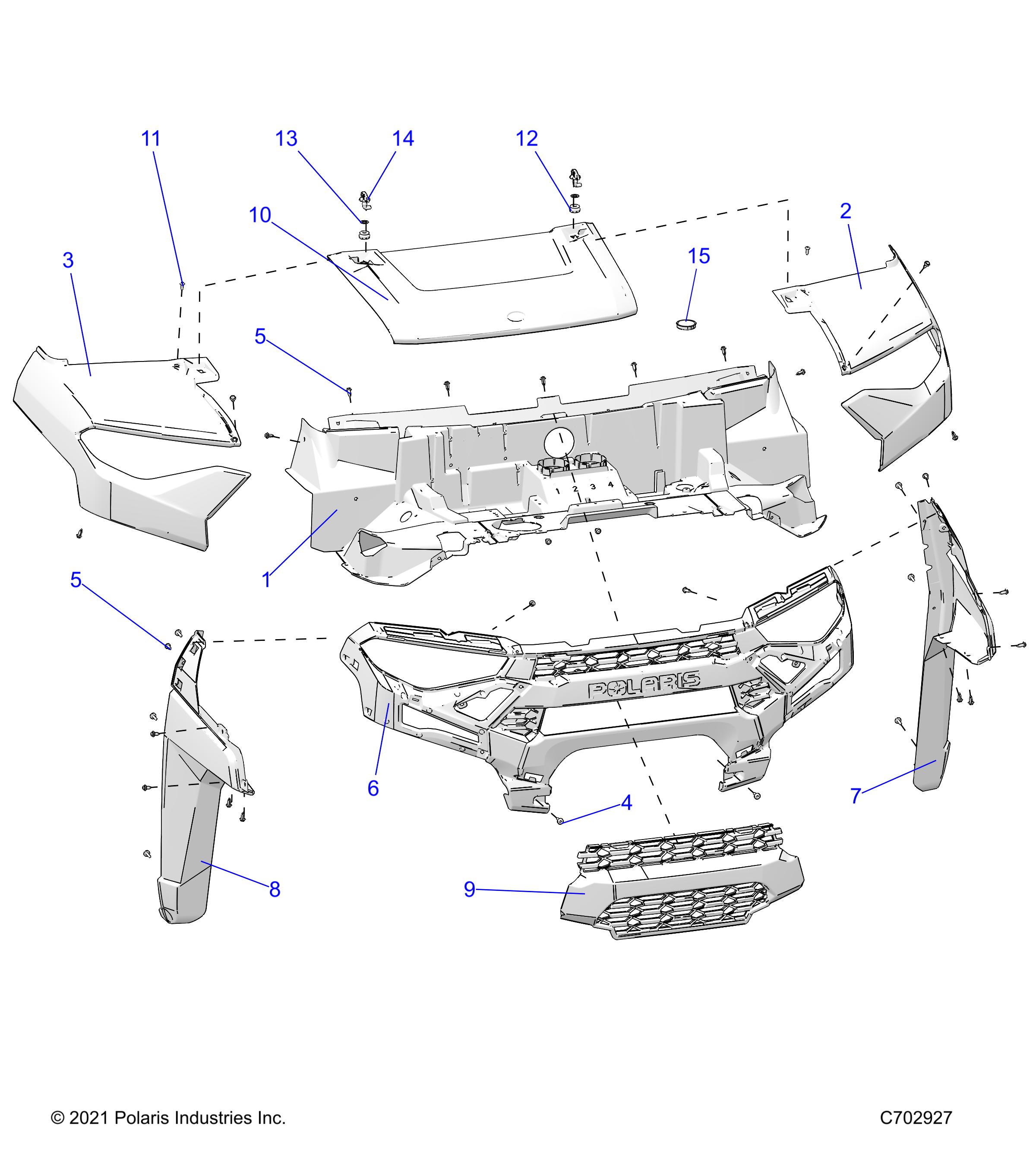 BODY, HOOD AND FRONT FACIA - R22RRJ99A9/B9 (C702927)